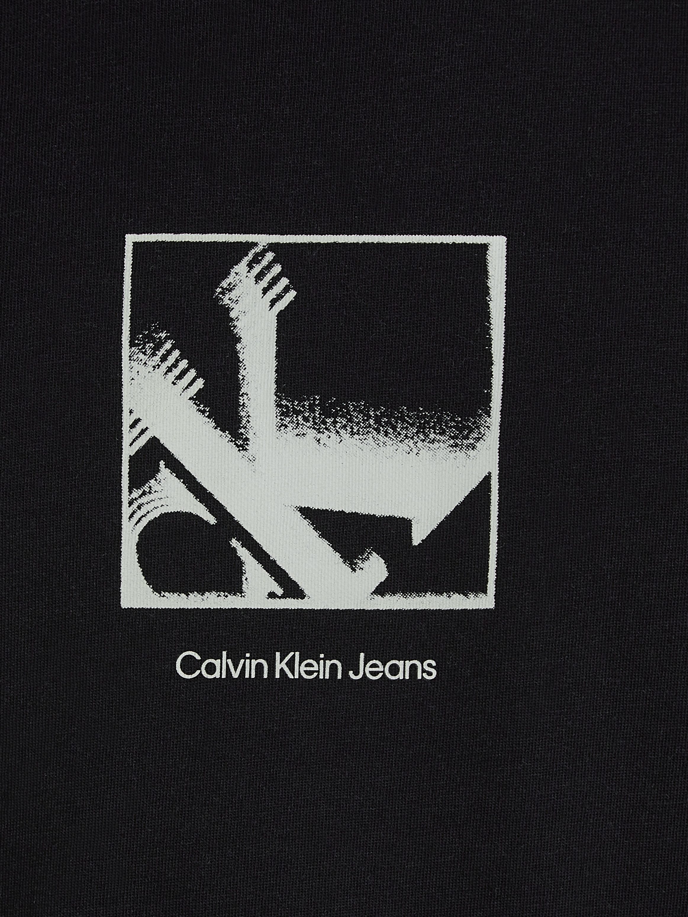Calvin Klein T-shirt GRID BOX TEE met gestempeld logo