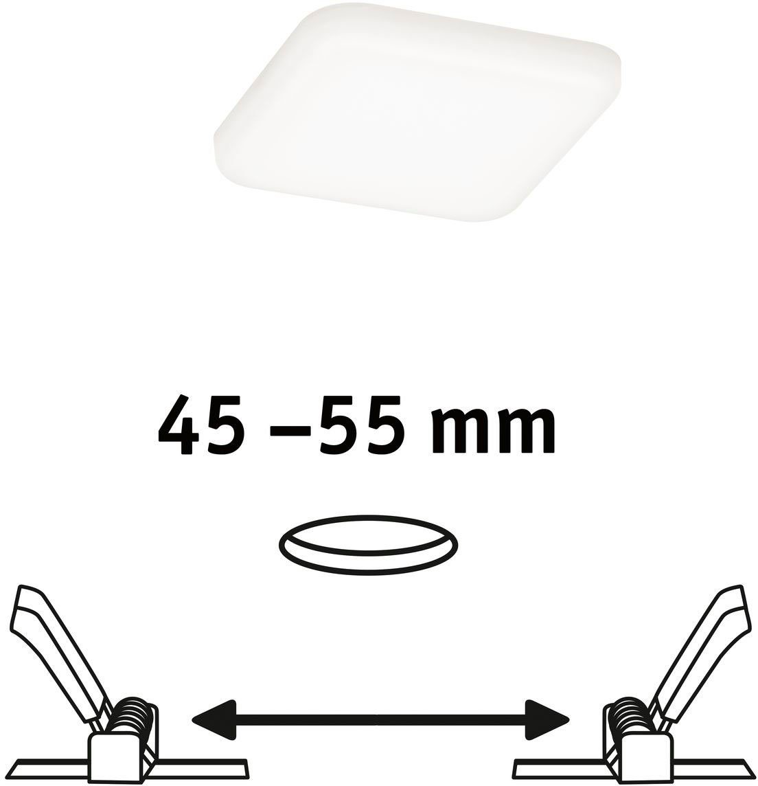 Paulmann Ledinbouwlamp LED Inbouwpaneel Veluna VariFit IP44 rond 125mm 8,5W 3.000K Satin (1 stuk)