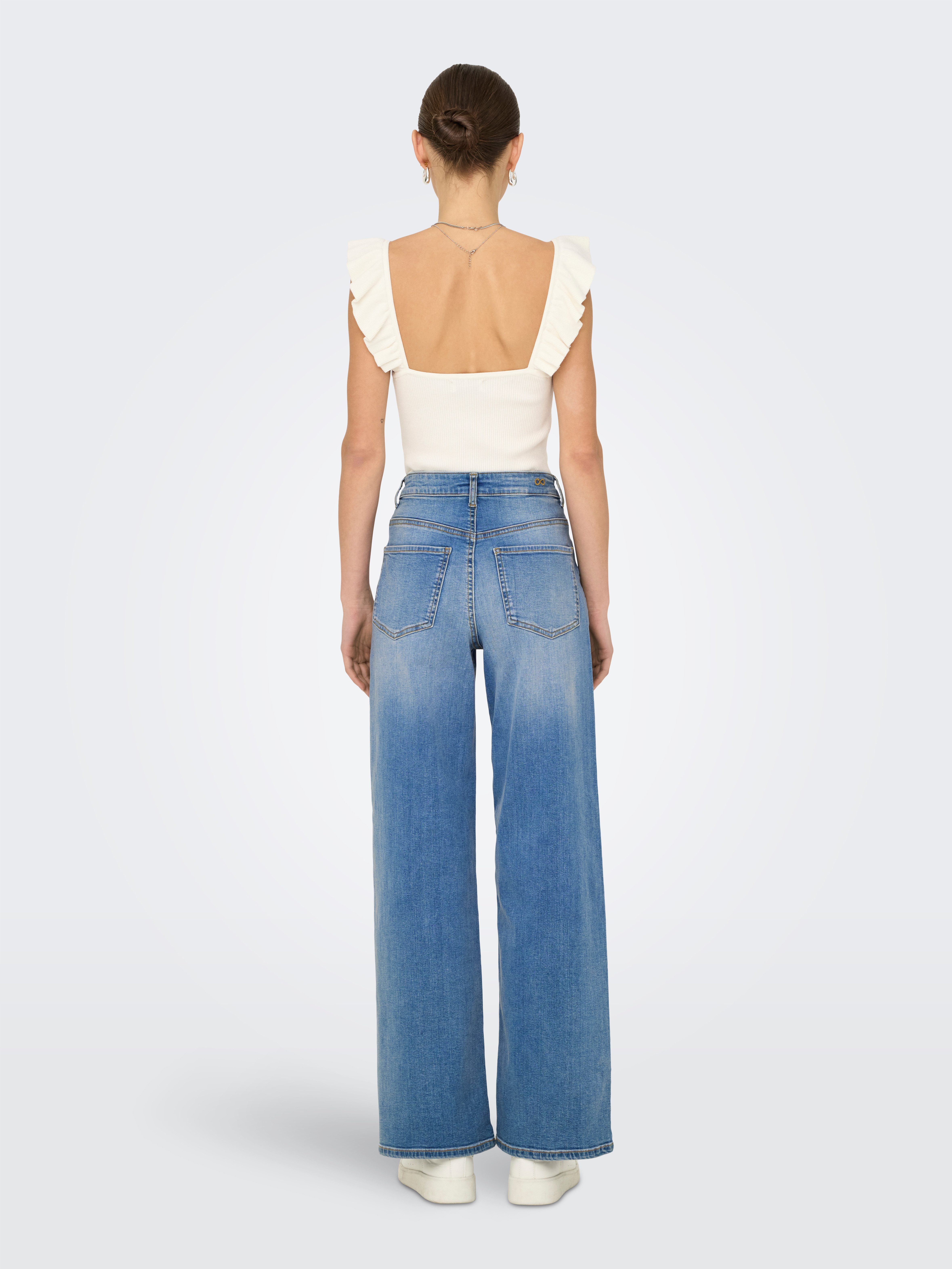 JDY High-waist jeans JDYFELINA-FINA HW WIDE MED BLUE DNM NOOS