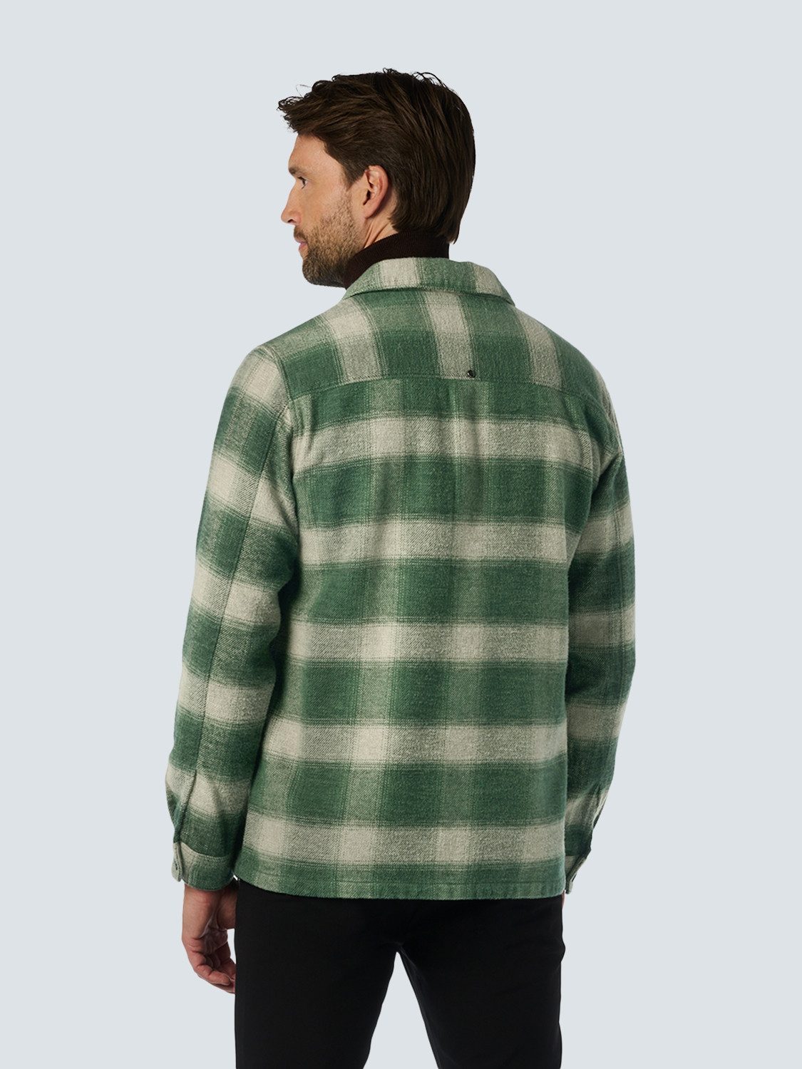 NO EXCESS Shirt met lange mouwen Overshirt in ruitontwerp