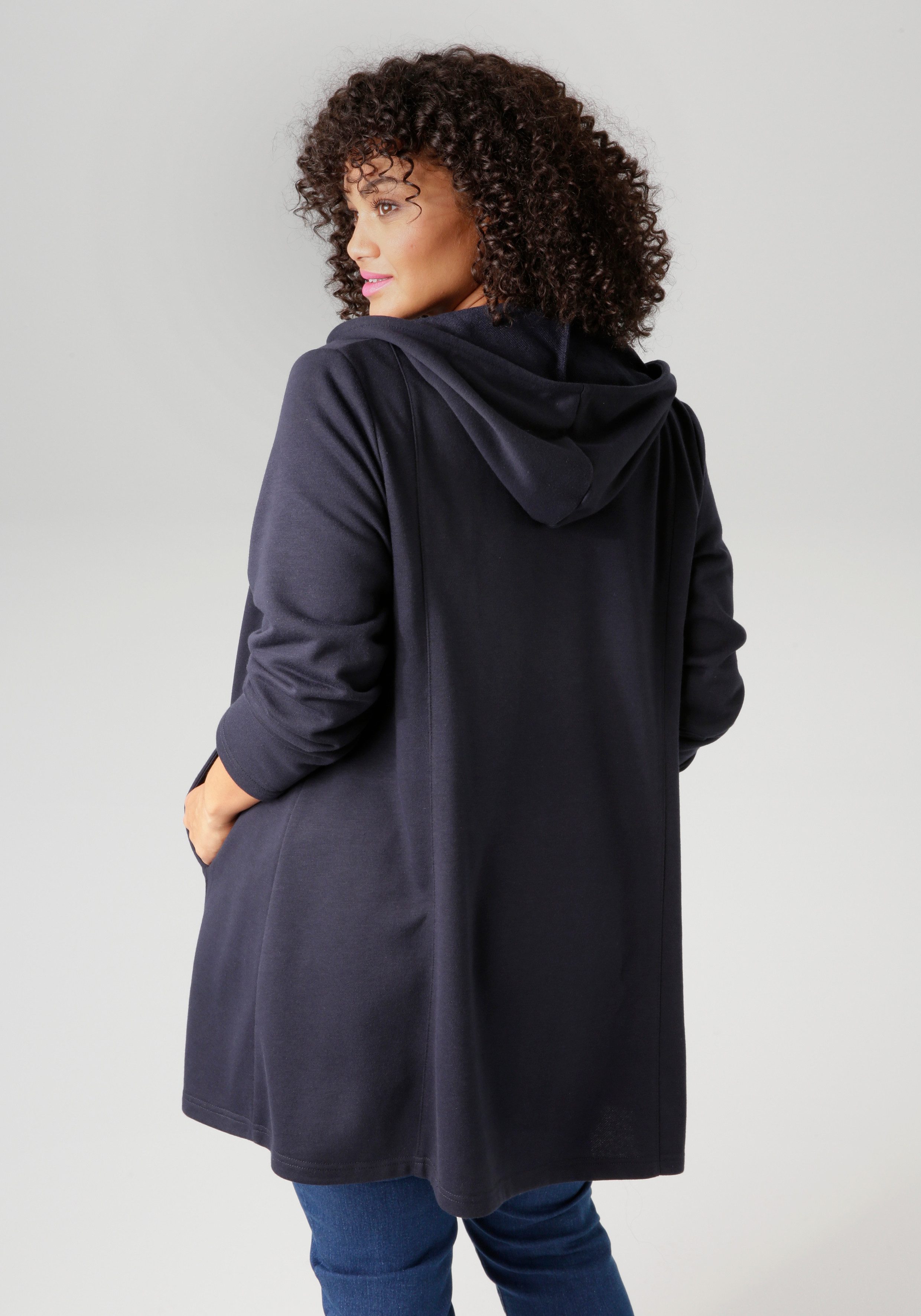 Aniston PLUS Sweatvest met een capuchon - nieuwe collectie
