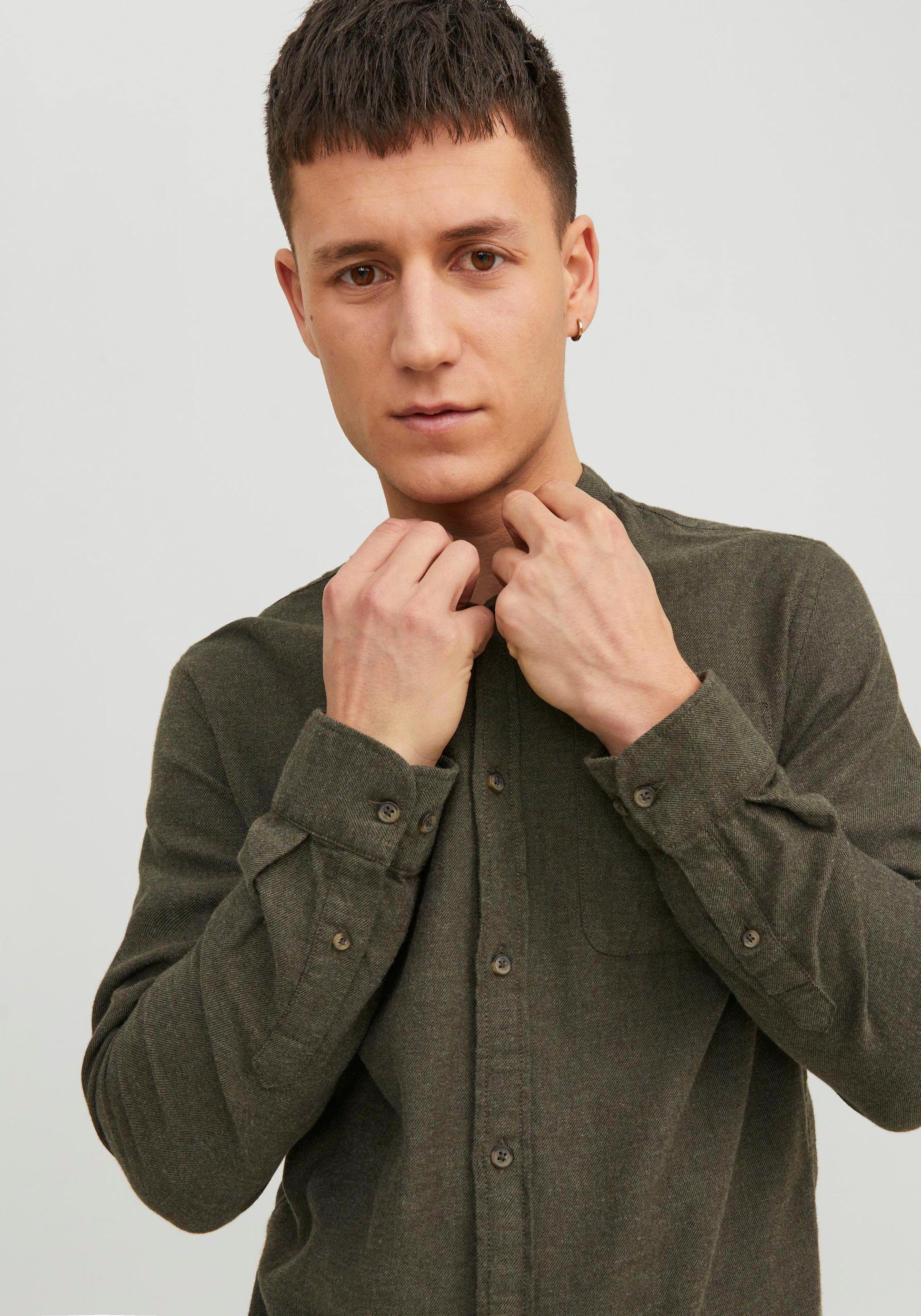 Jack & Jones Overhemd met lange mouwen JJEBAND MELANGE SHIRT LS SN