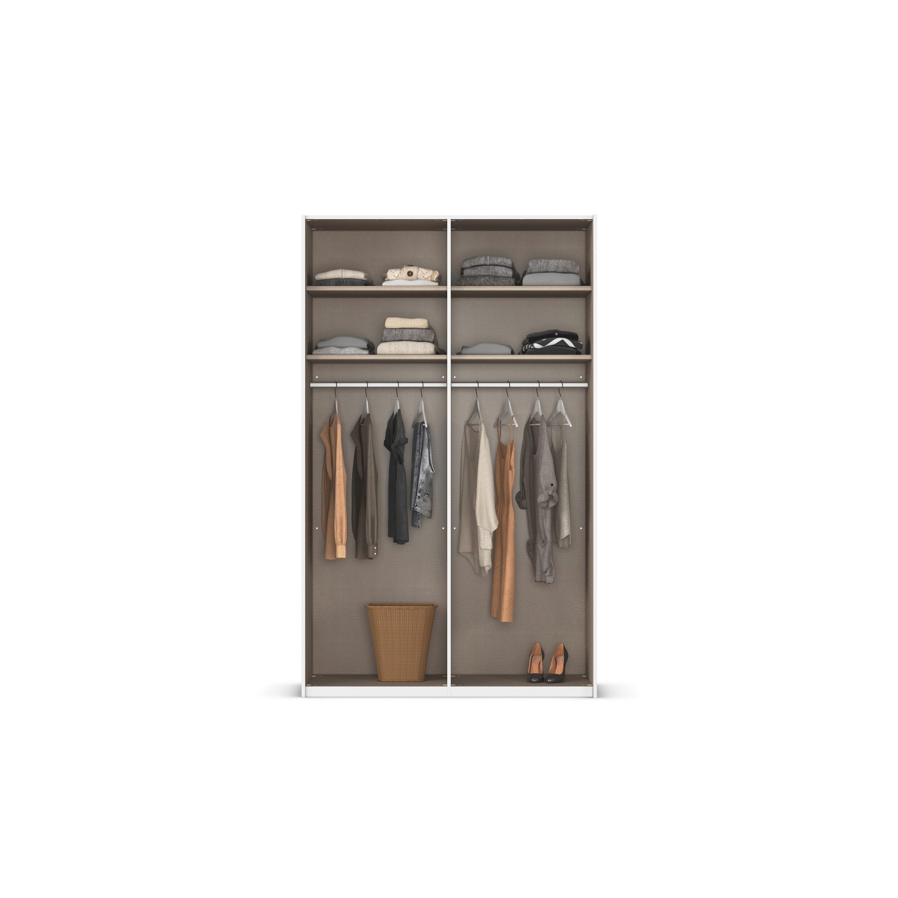 rauch Schuifdeurkast Kledingkast Kast Garderobe Slaapkamerkast EVELYN in elegante stijl met spiegel 5 breedtes veel opbergruimte made in germany