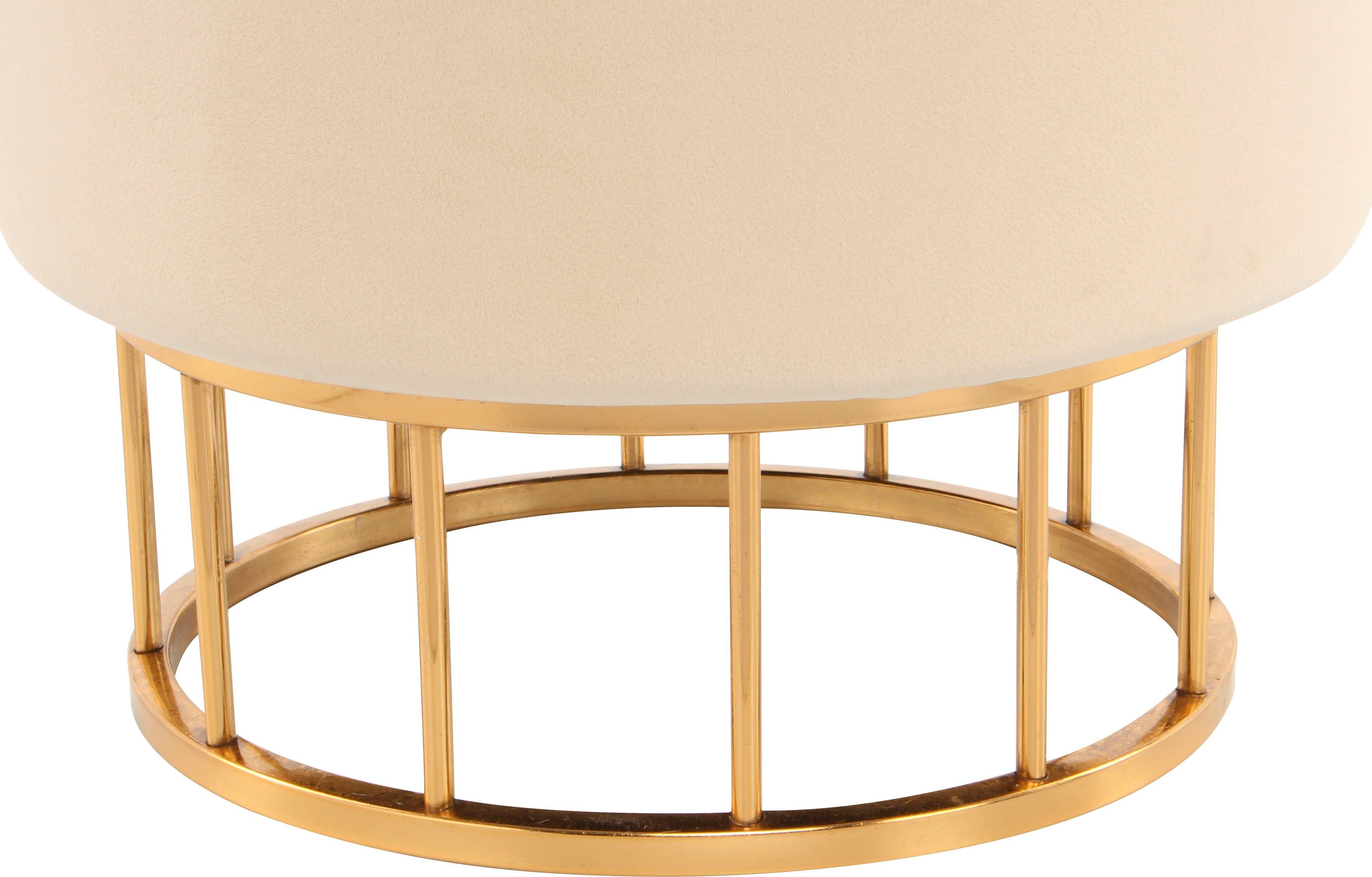 Kayoom Hocker met bergruimte Kruk Zero 525, zitkruk met comfort, ronde, moderne vorm glamoureus, elegant, met opbergruimte, bekleding van fluweelzacht stof (1 stuk)
