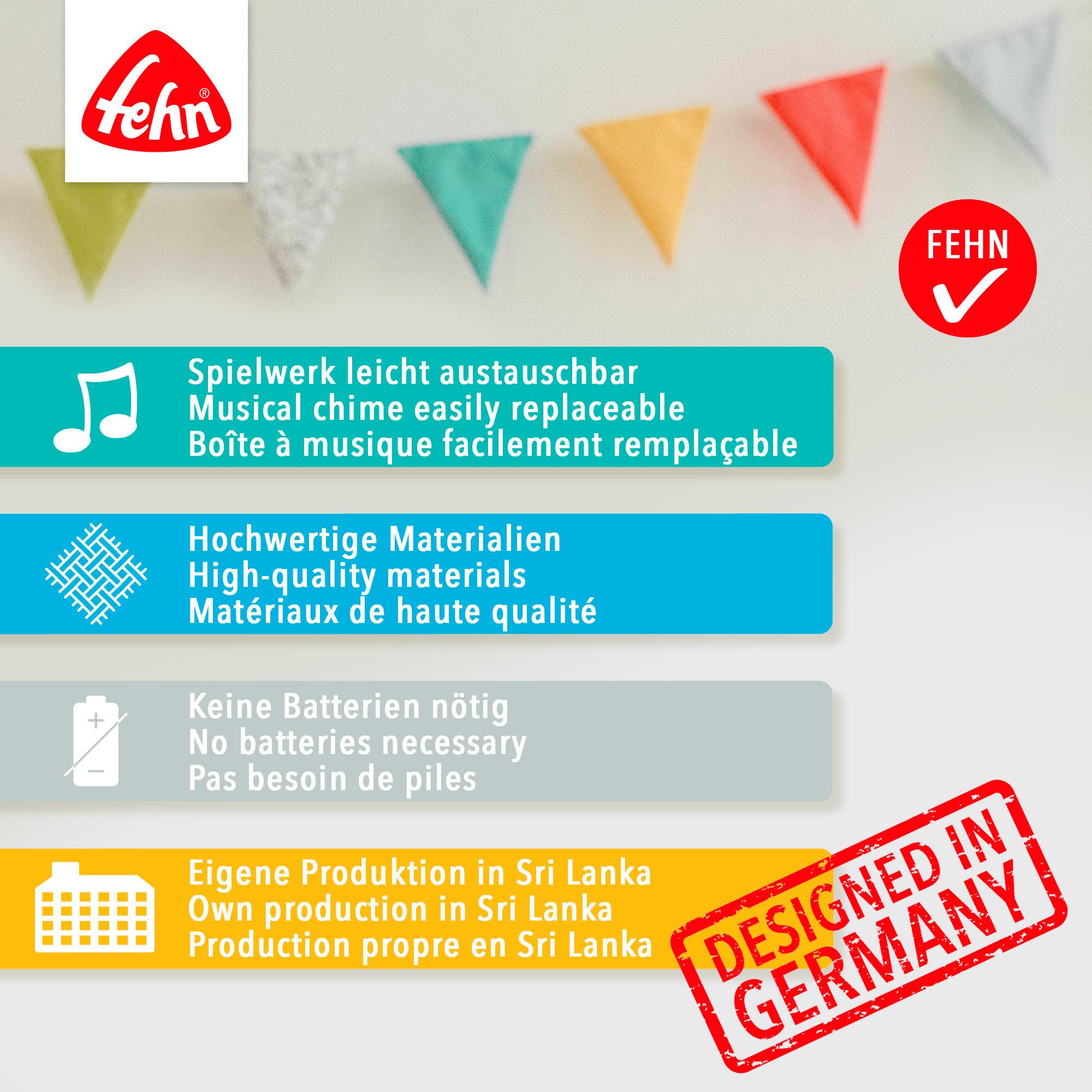 Fehn Speeldoosje Lazy, Crazy & Pink, Luiaard