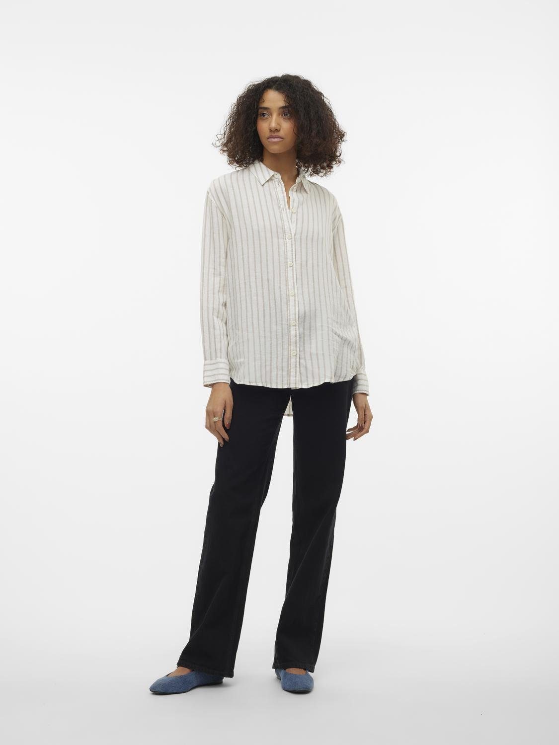 Vero Moda Overhemdblouse VMLINN LINEN LS SHIRT WVN NOOS hoogwaardige kwaliteit met linnen