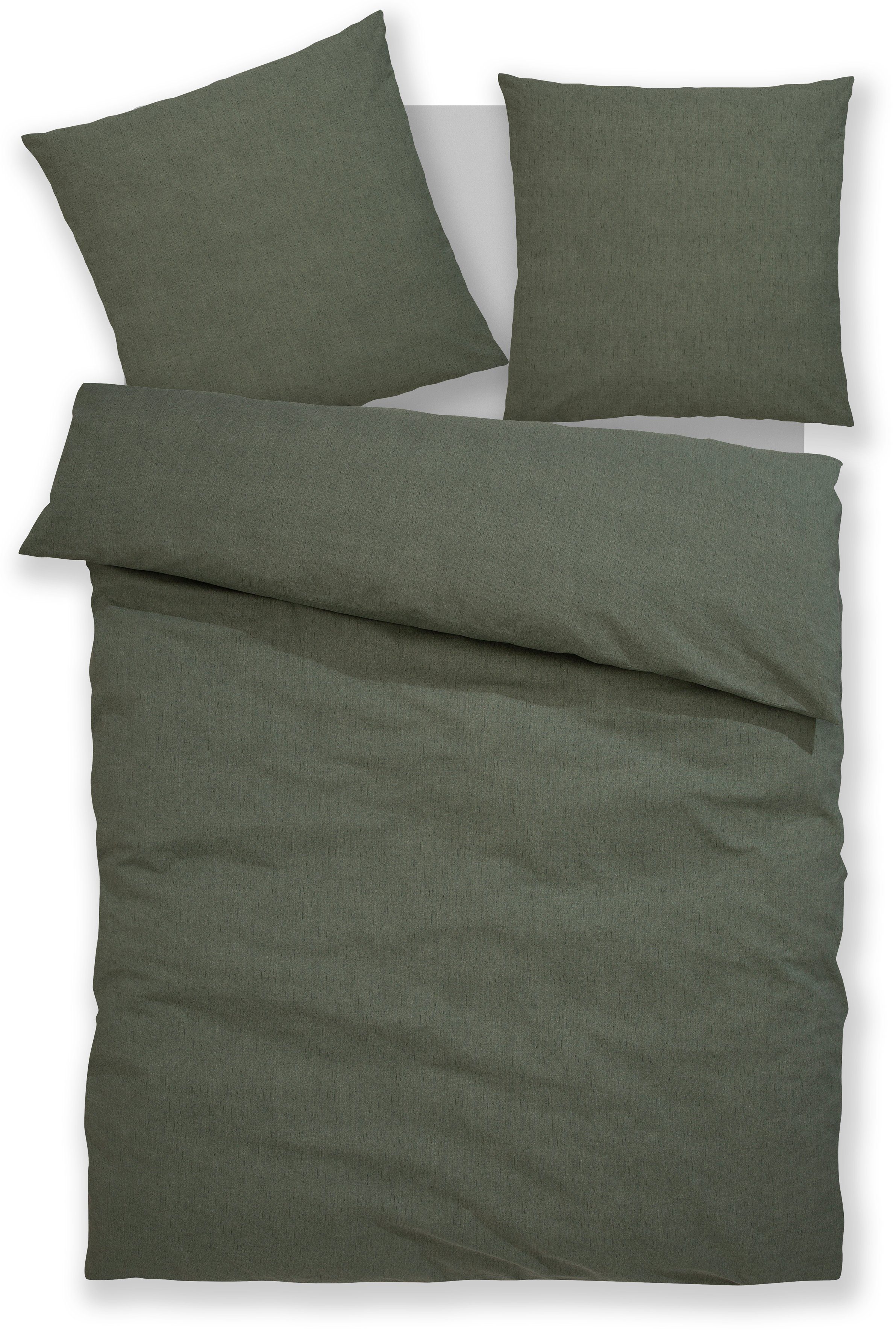 Home affaire Overtrekset Melli in mt. 135x200, 155x220 of 200x200 cm Dekbedovertrek van katoen, linnen-look in mêlee-look