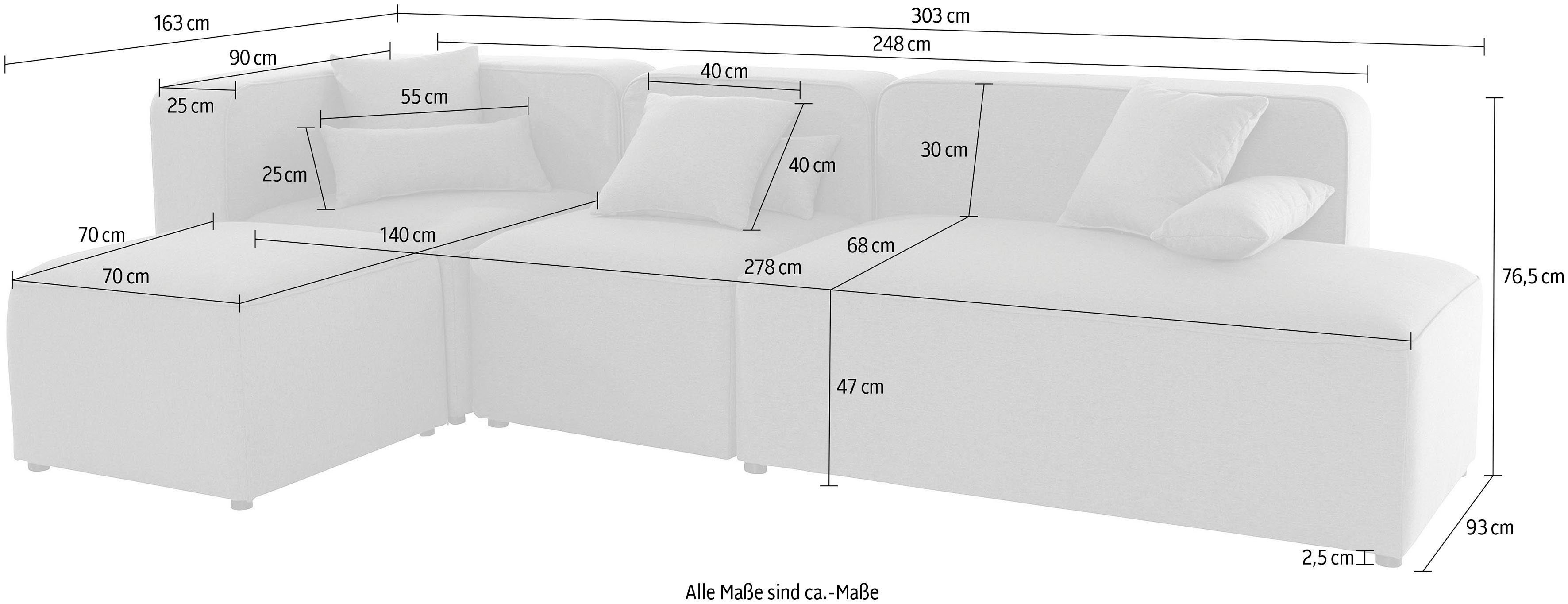 andas Hoekbank Sundstrup L-vorm Moduleserie, individuele samenstelling