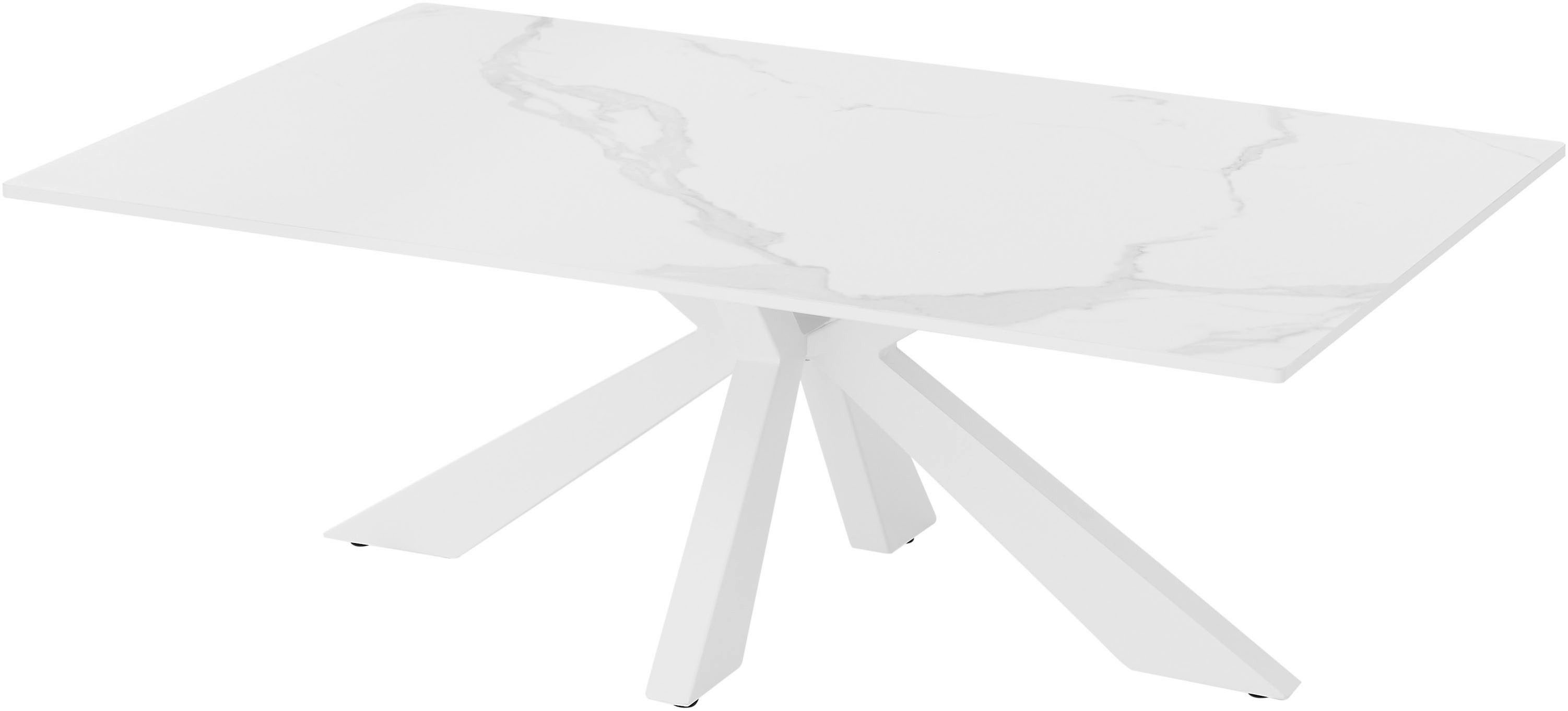 Stolkom Salontafel Noah salontafel keramiek, wit gemarmerd, BxHxD 110x40x70 cm
