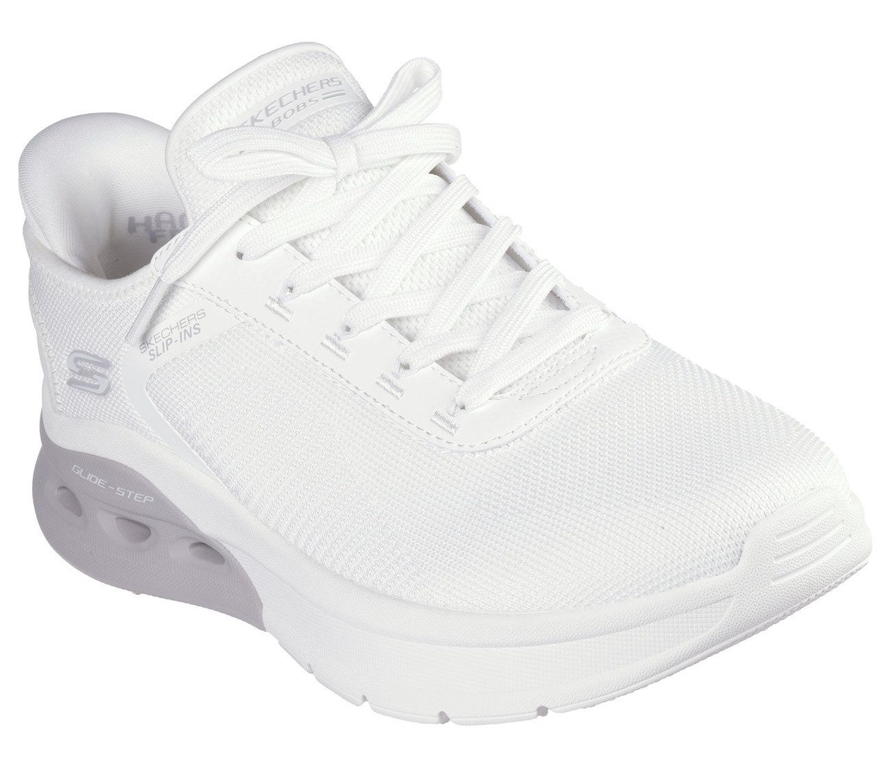 Skechers Slip-on sneakers BOBS ARC WAVES 2.0 , sneaker, slipper, vrijetijdsschoen in comfortbreedte g (= breed) heren lage sneakers maat 41 wit