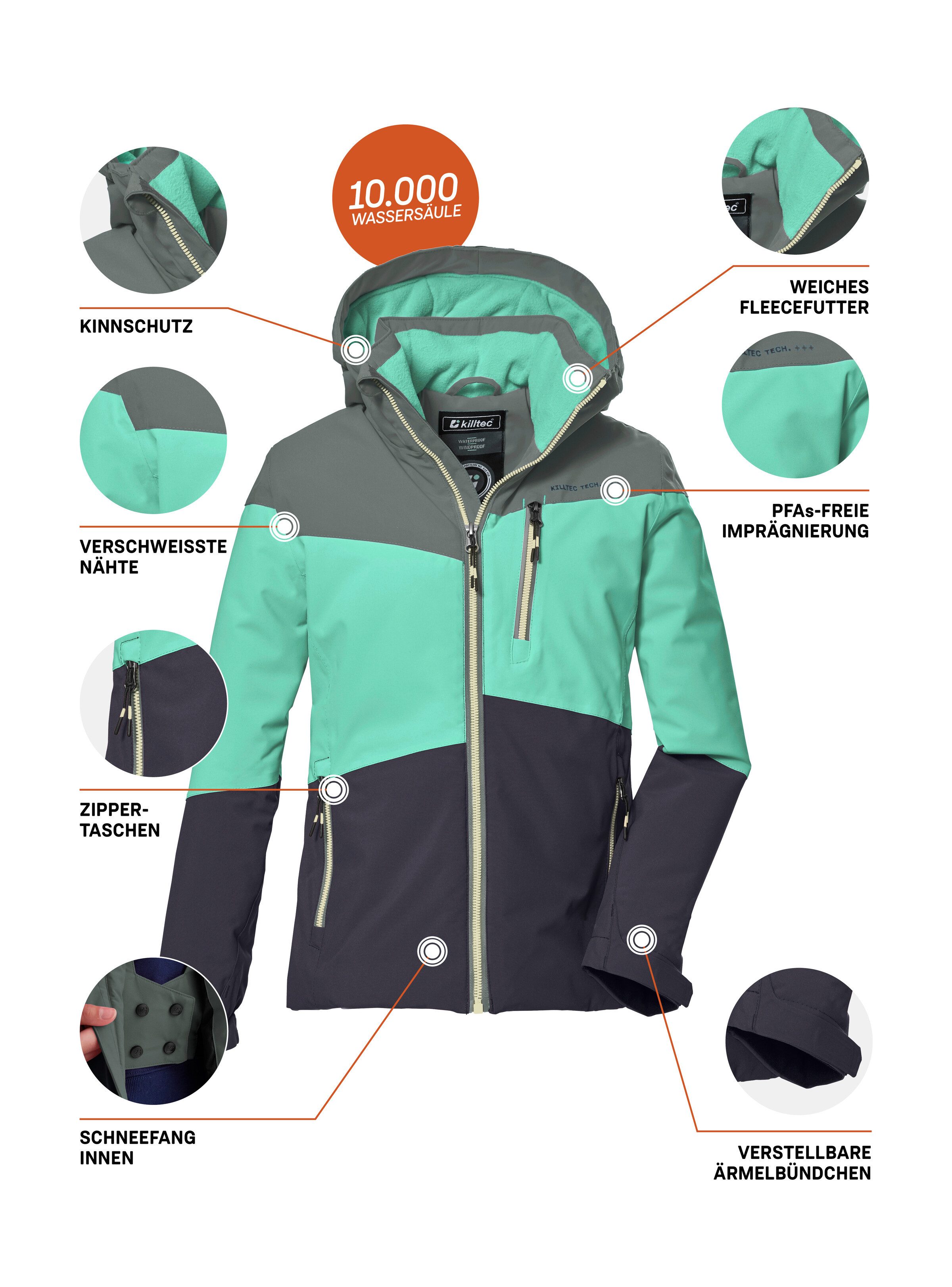 Killtec Outdoorjack KOW 170 GRLS JCKT Functionele jack met capuchon en sneeuwvang, waterdicht