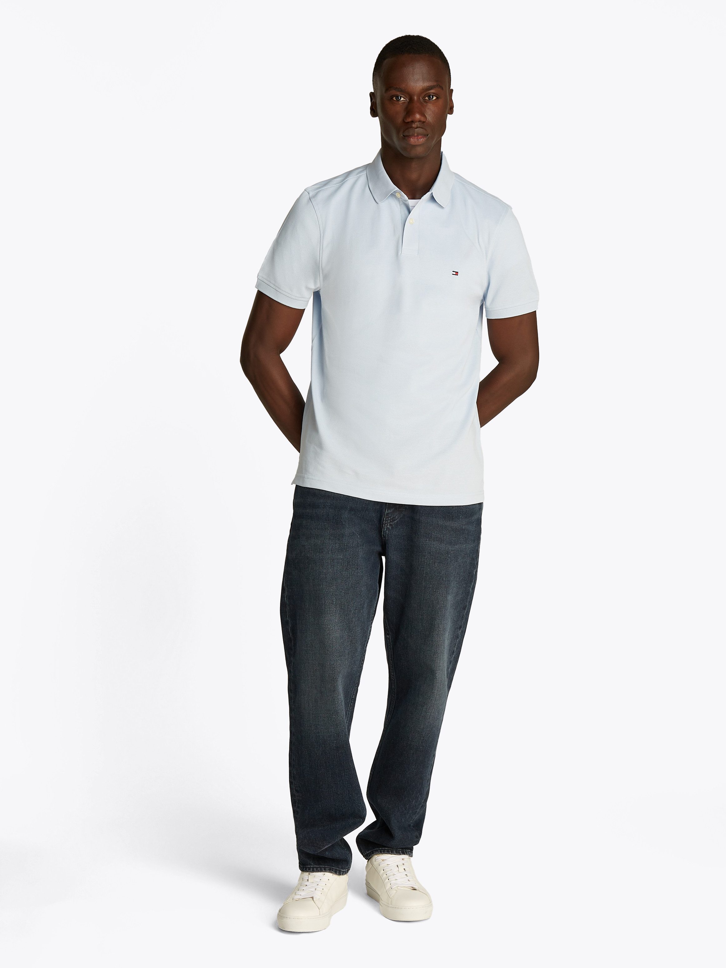 Tommy Hilfiger Poloshirt 1985 REGULAR POLO met contraststrepen en knoopsluiting