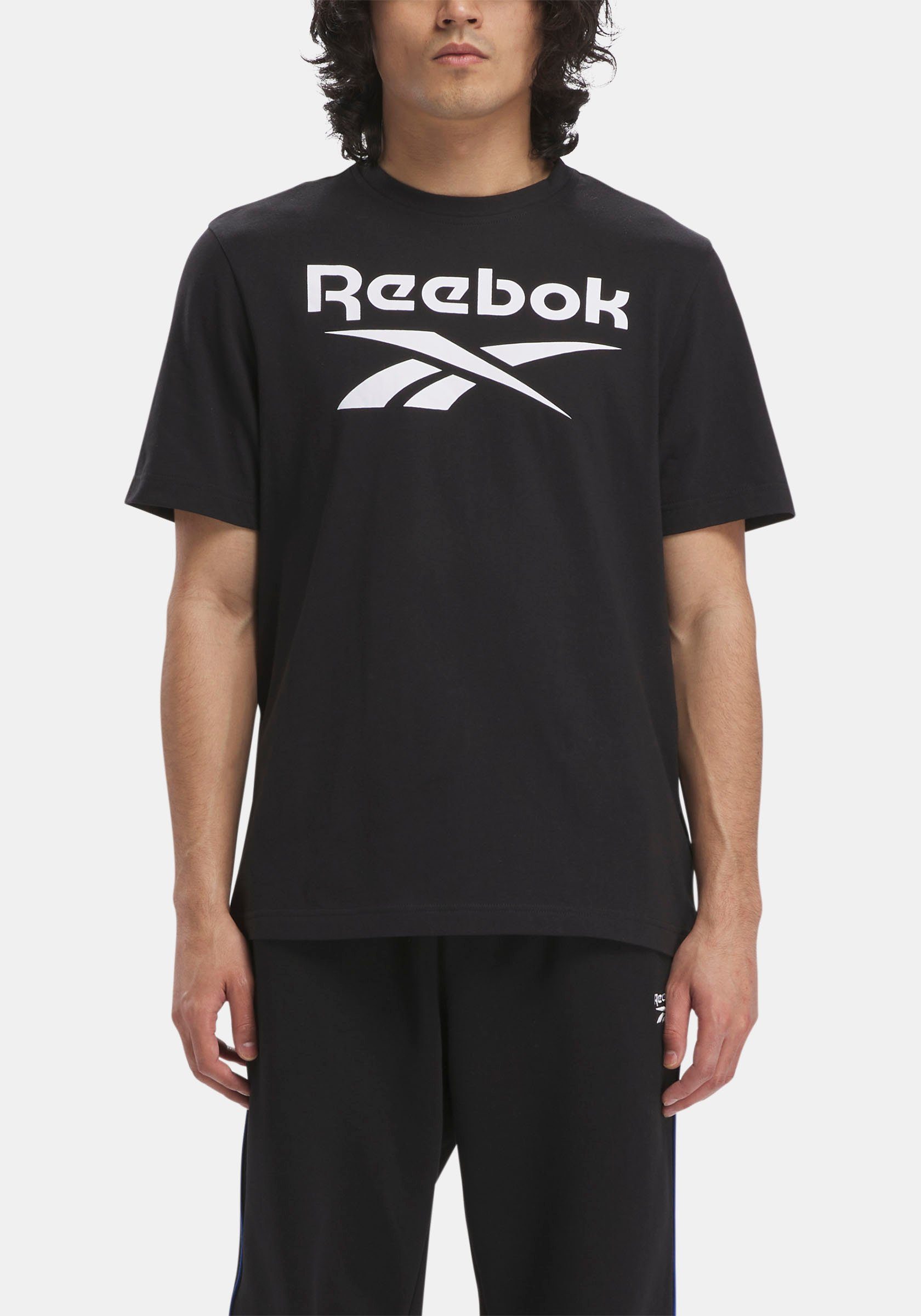 Heren Logo T-shirt Reebok , Black , Heren