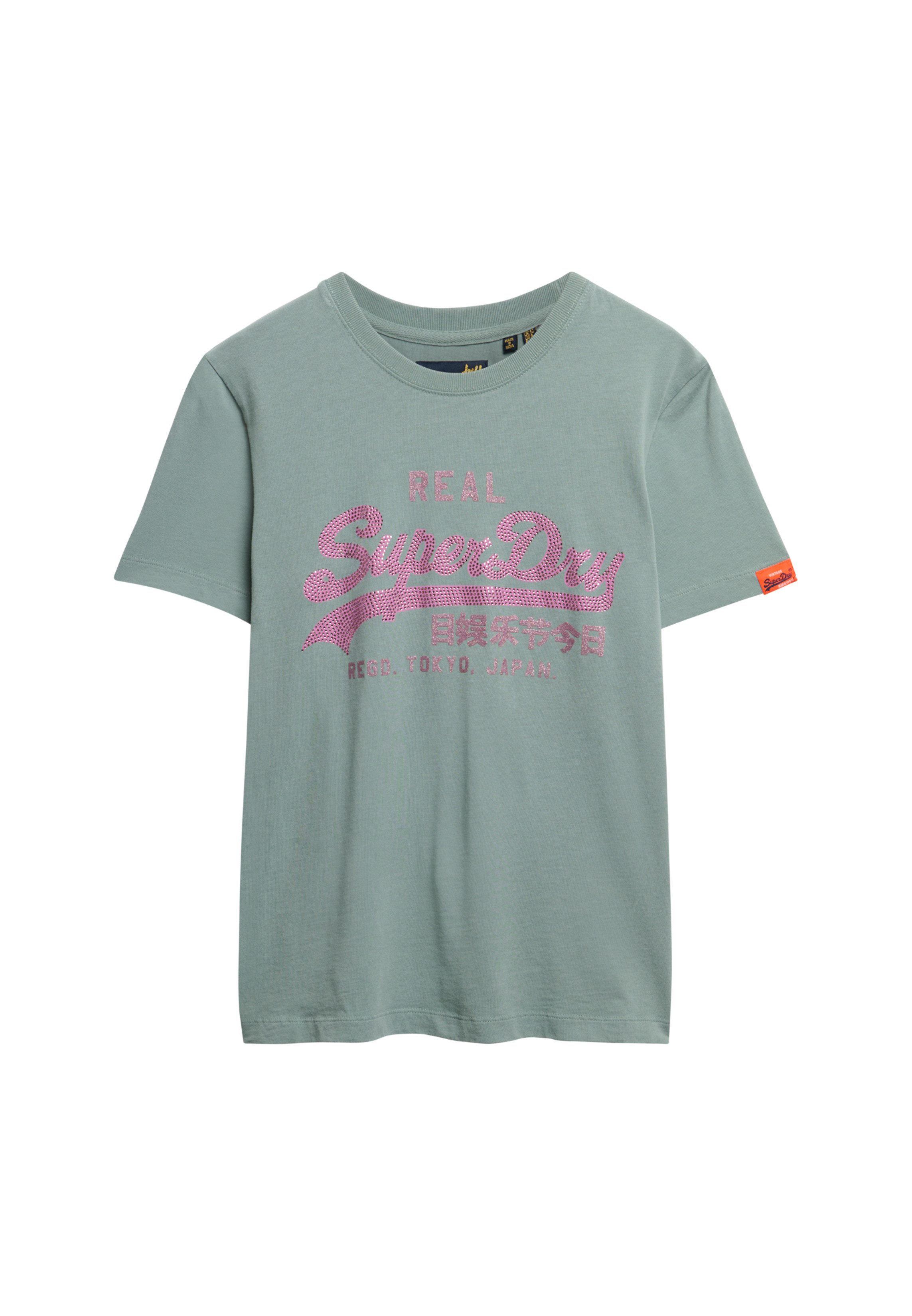 Superdry Shirt met korte mouwen VL RHINESTONE SLIM TEE