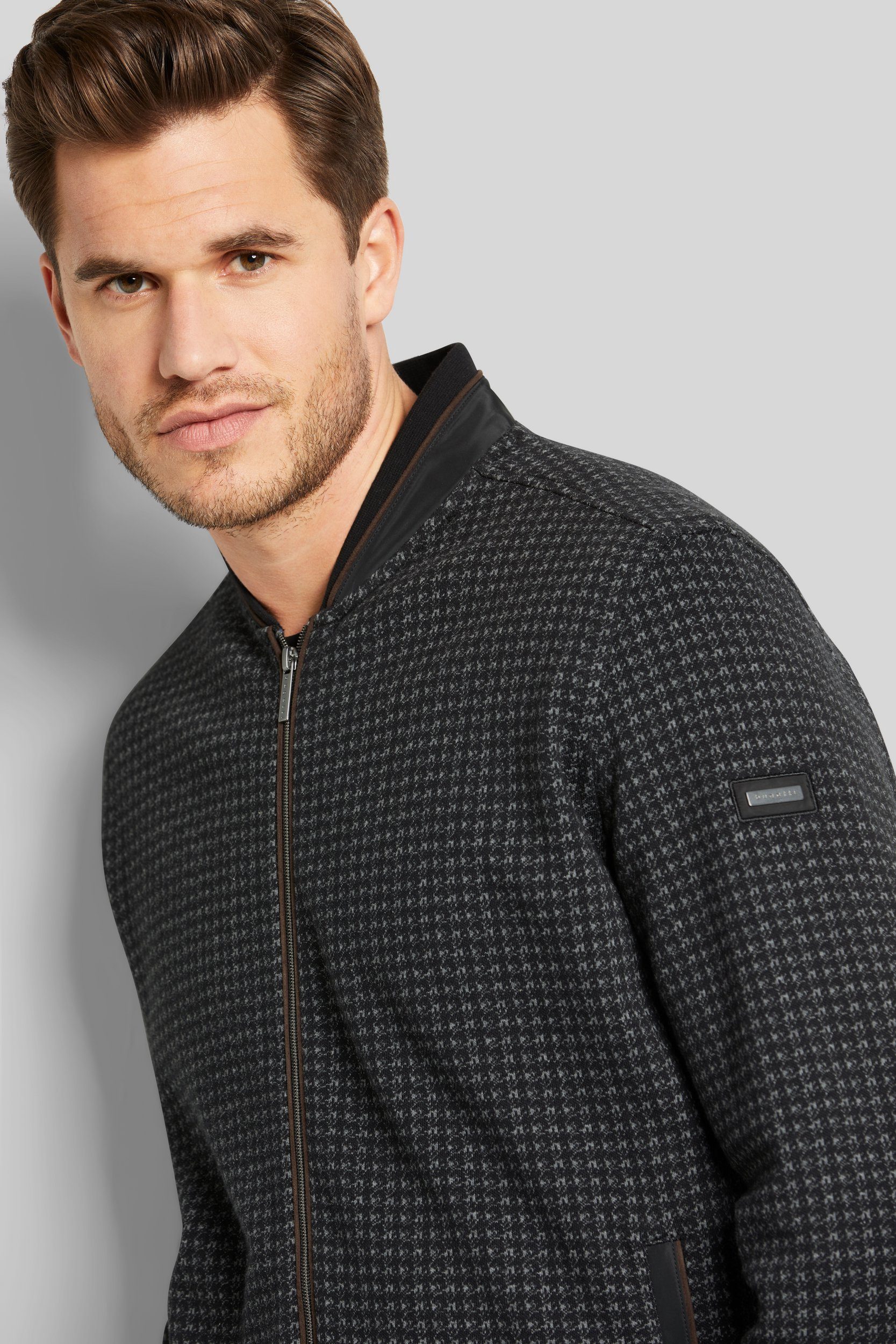 Bugatti Sweatvest met collegkraag