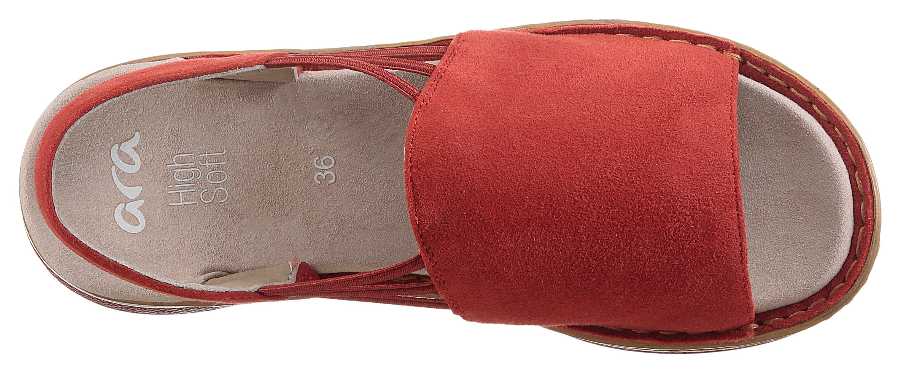 Ara Sandalen Hawaï , zomerschoen, sandaal, sleehak, met stretch-banden, g-breedte