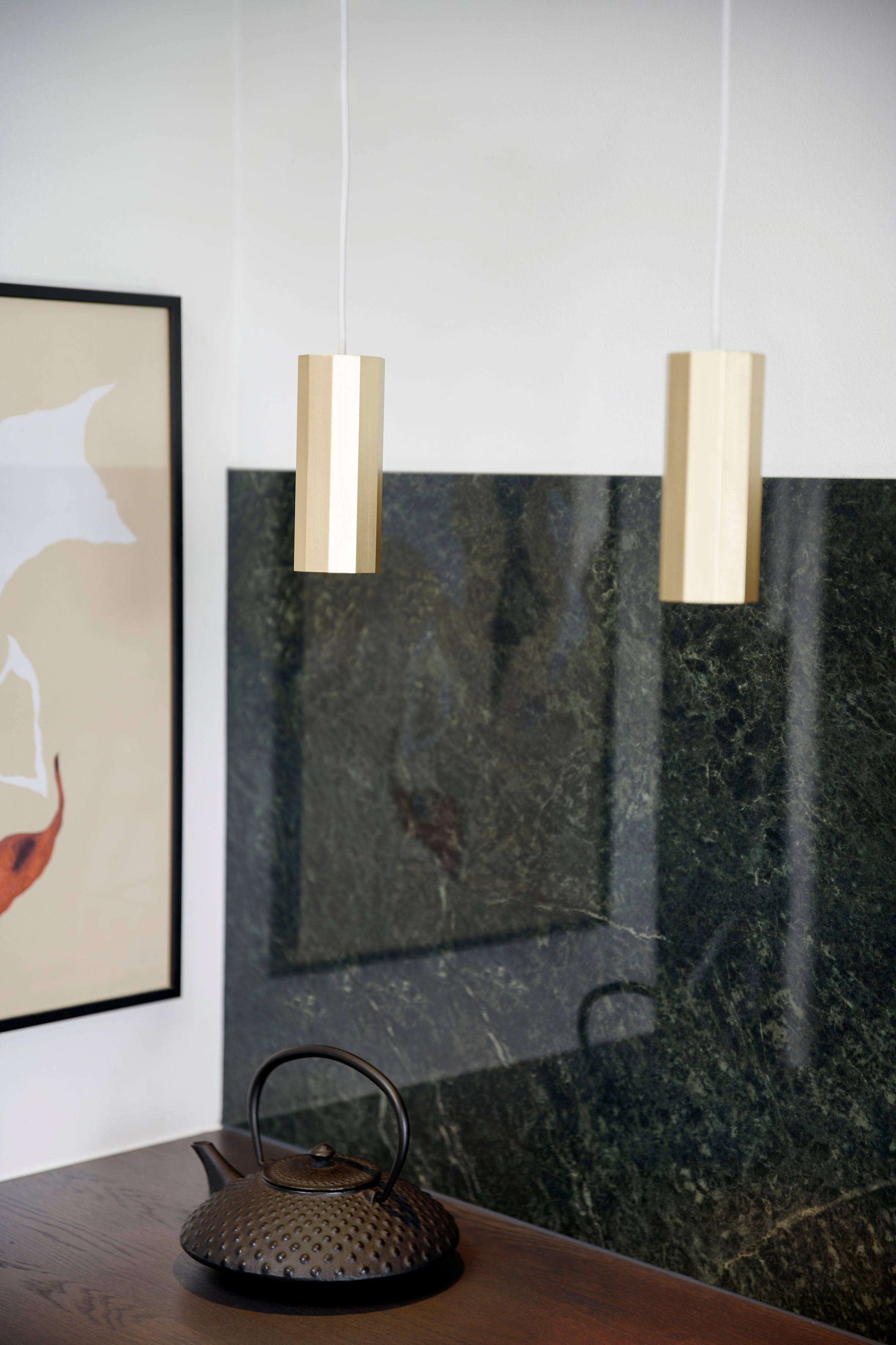 Nordlux Hanglamp Alanis Minimalistisch ontwerp, 10-zijdig profiel, matzwart (1 stuk)