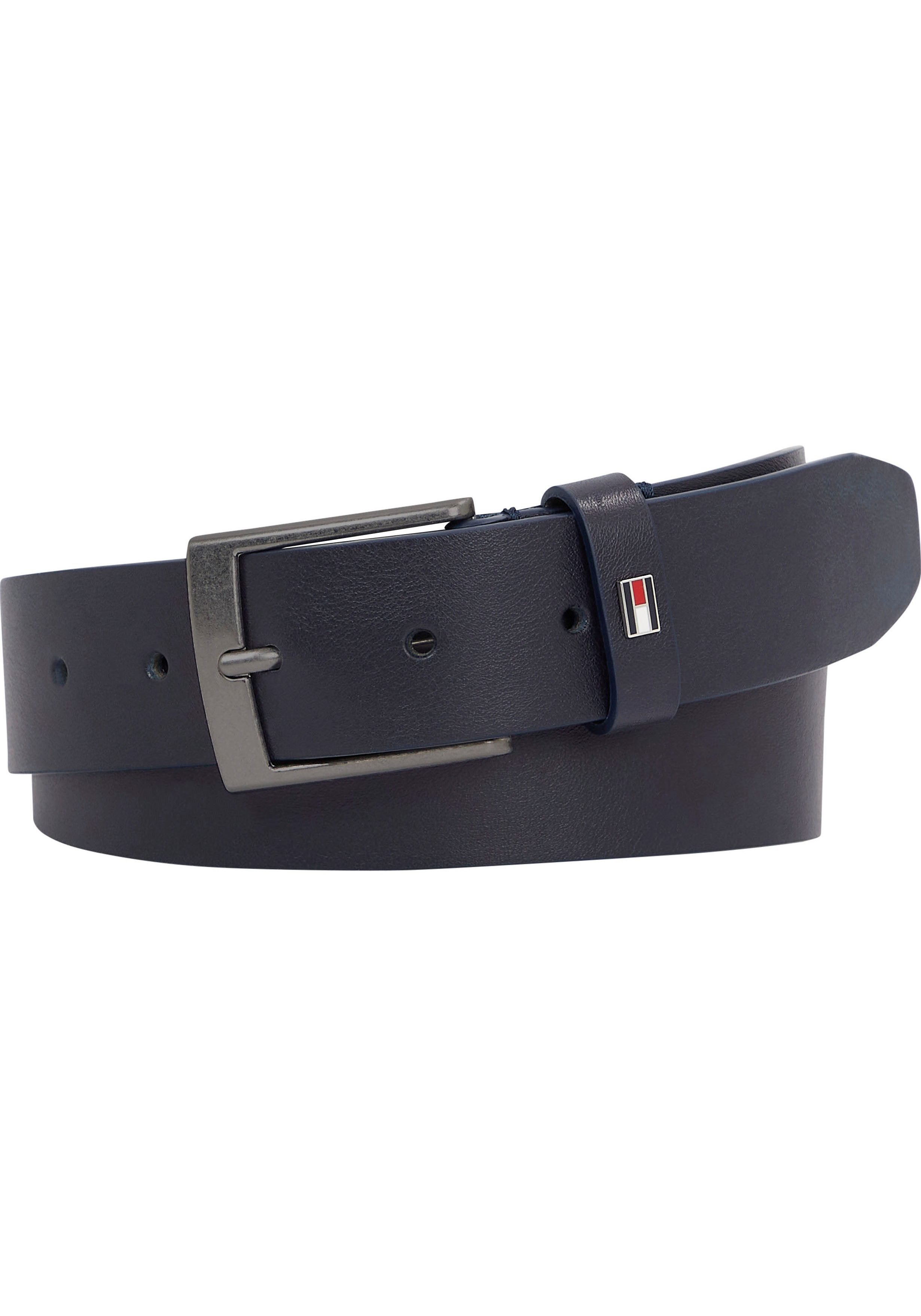 Tommy Hilfiger Blauwe Leren Riem Collectie Herfst Winter Blue Heren