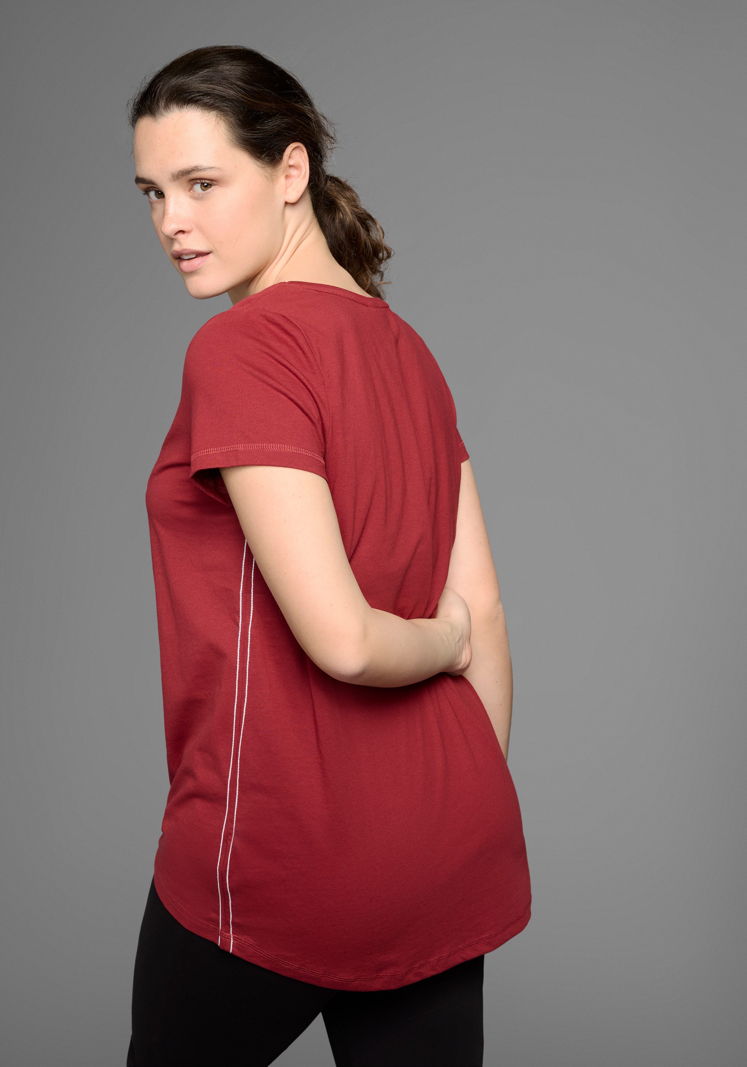 KangaROOS Lang shirt Korte mouw, figuuraccentuerende pasvorm (2-delig, Set van 2)