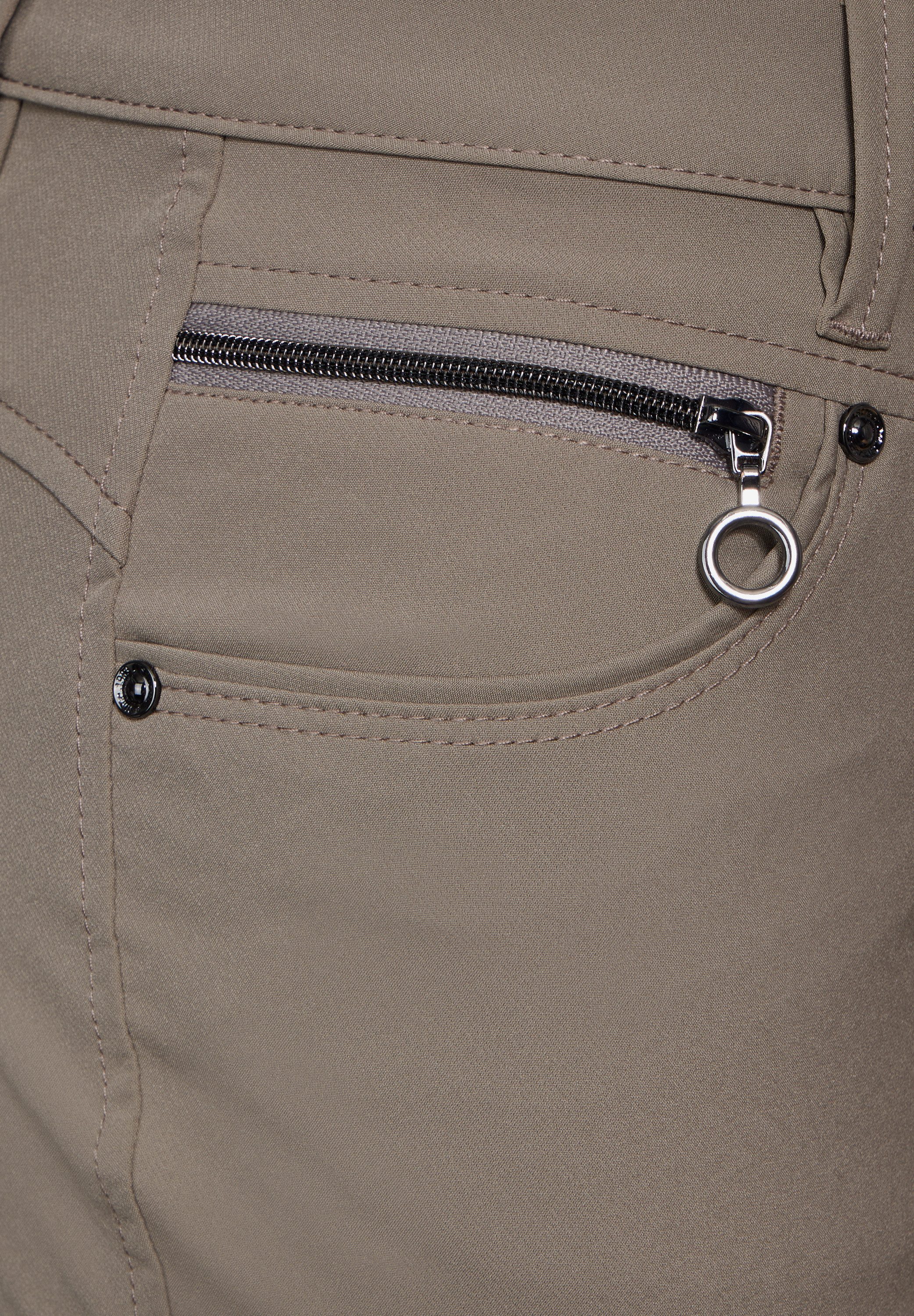 STREET ONE Stoffen broek Style York met ritsdetails