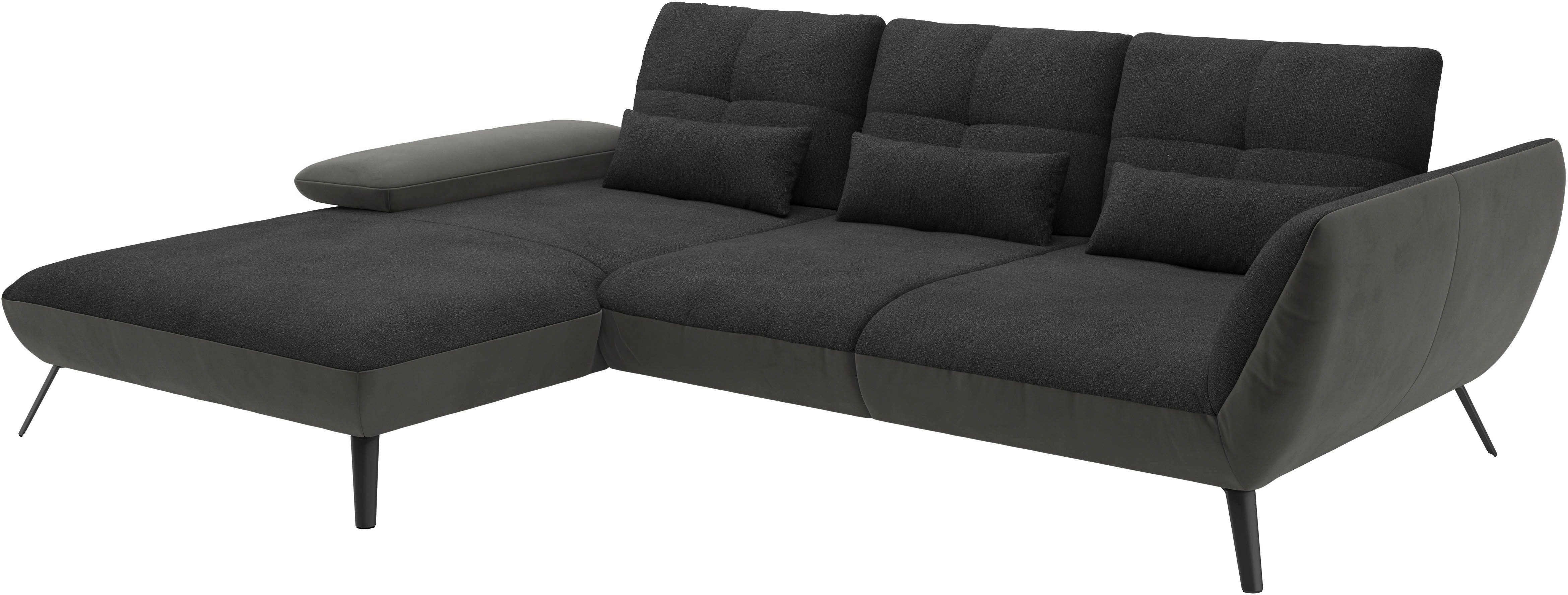 Places of Style Hoekbank Mikado L-vorm incl. zitdiepteverstelling en armleuningverstelling
