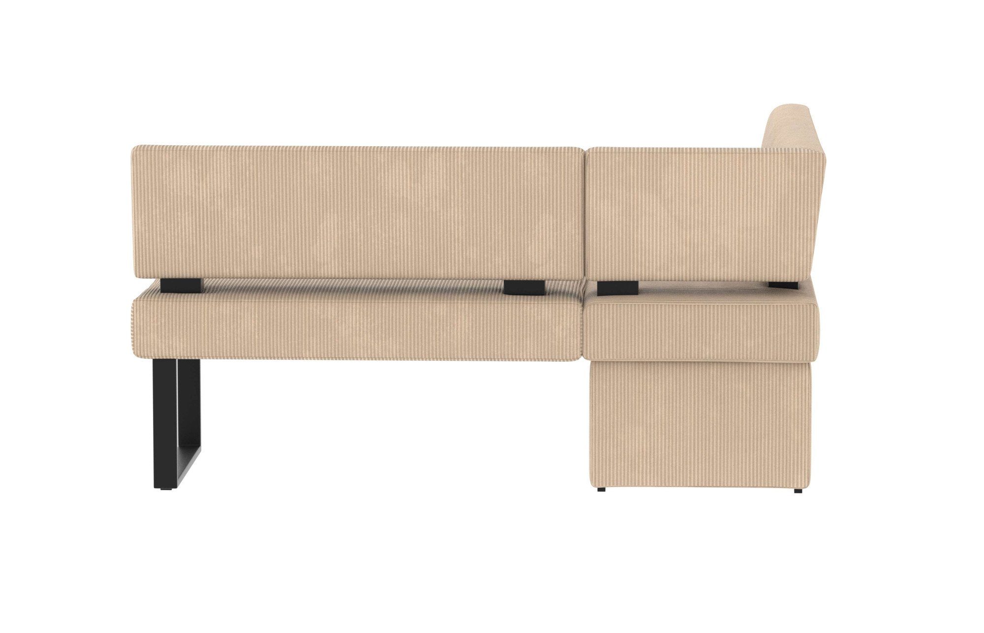 Home affaire Hoekbank Oliver met metalen frame, keukenbank verschillende hoezen cord eetkamerbank ottos choice