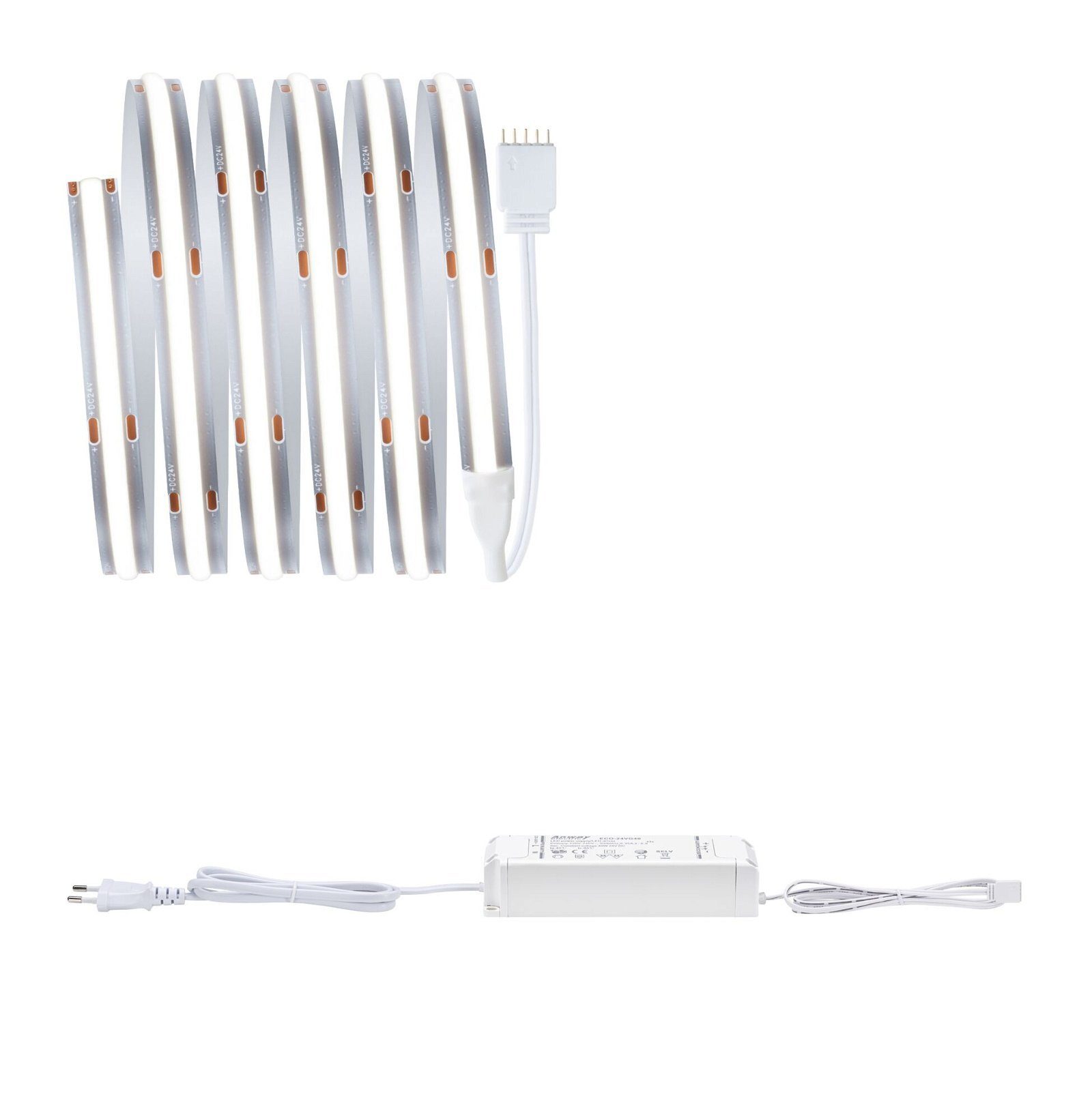 Paulmann Led-strepen MaxLED 1000 Basis Set 1,5m Daylight 18W 230/24V zilverkleur kunststof