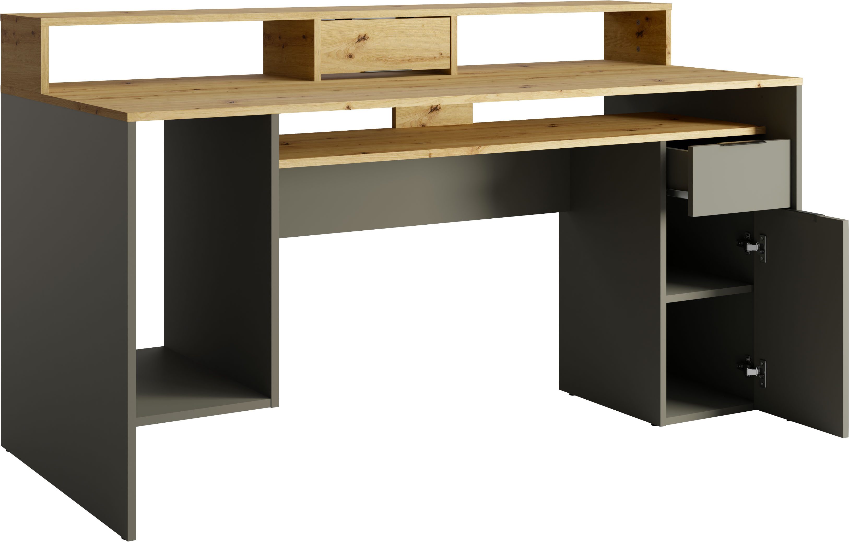 INOSIGN Bureau PEORIA Gamingtafel met lade en monitorsteun, breedte 160 x 70 cm