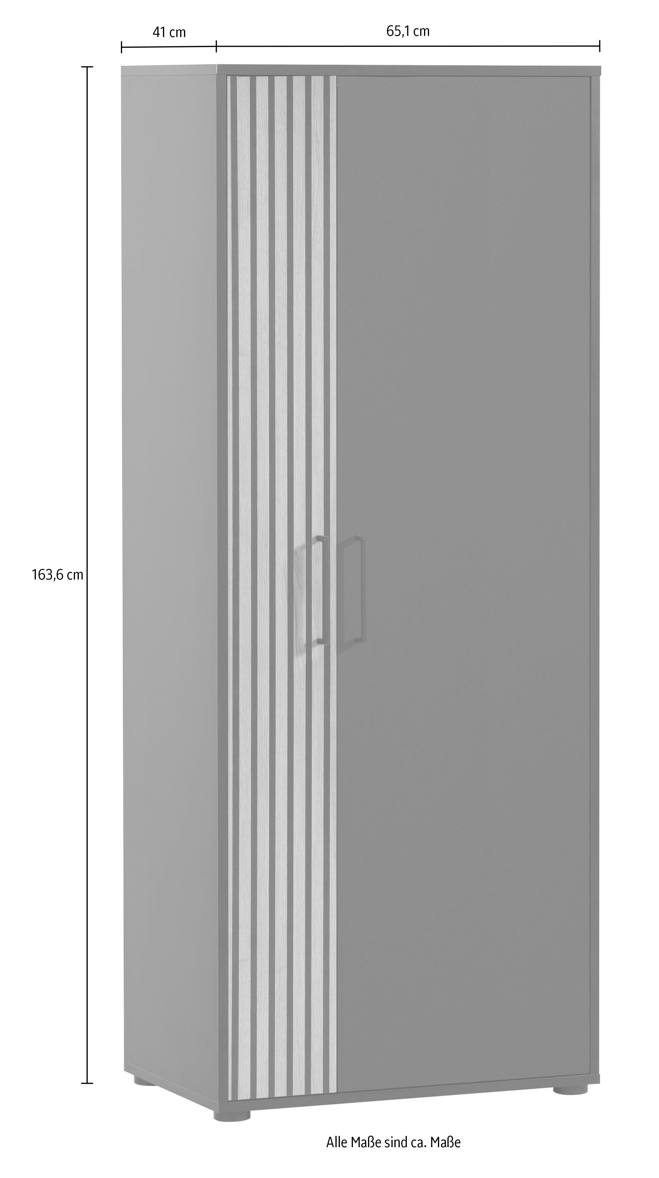 Schildmeyer Archiefkast Hank, MADE IN GERMANY, breedte 65 cm Linkerdeur met akoestische print, metalen beslag, softclose-functie