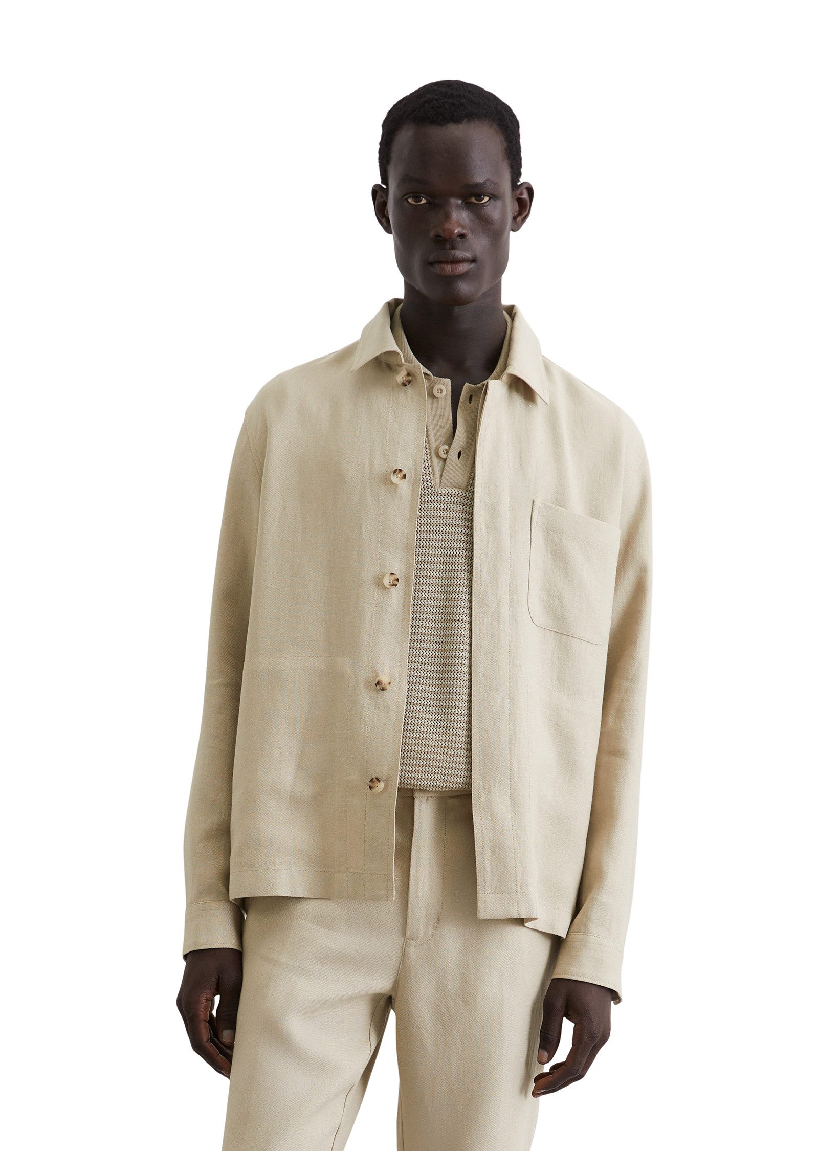 Marc O'Polo Overhemdjasje heren overshirts maat L beige