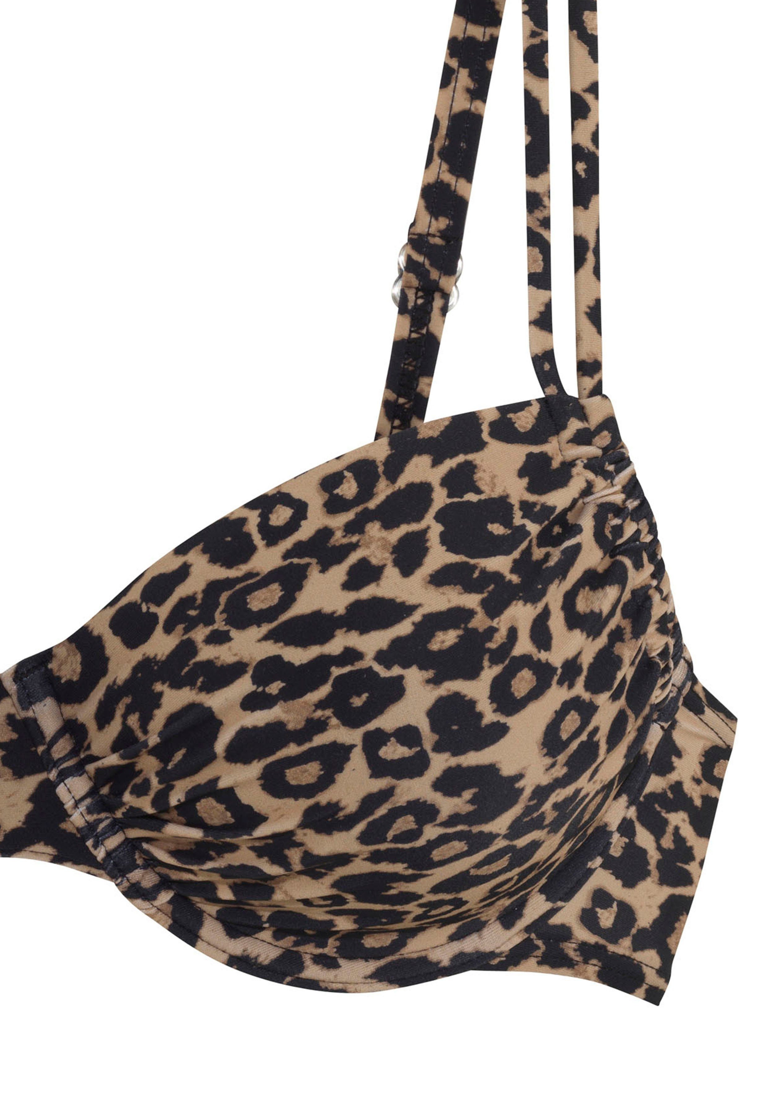 Vivance Beugelbikinitop Thora in modieuze leoprint