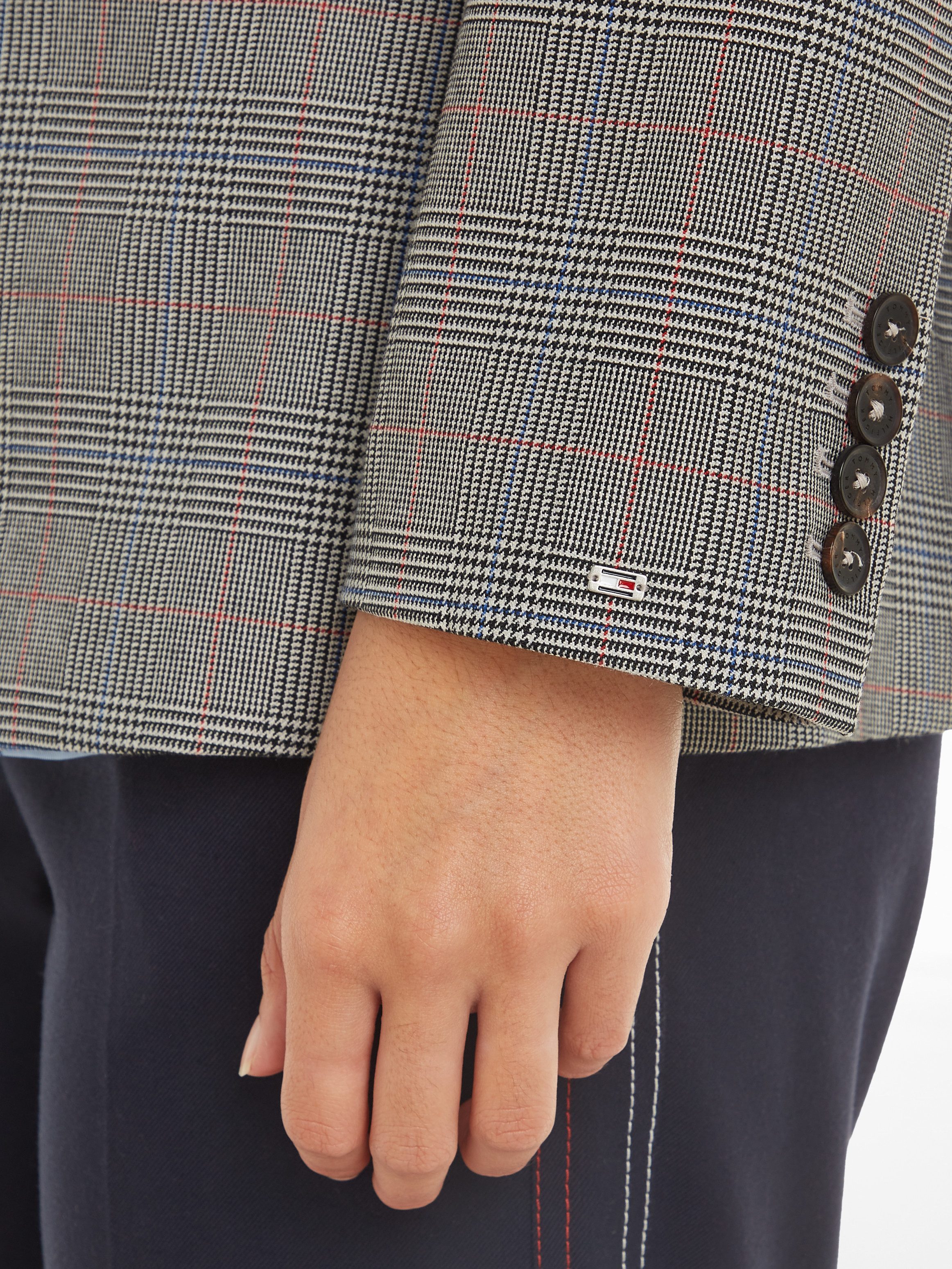Tommy Hilfiger Korte blazer POW CHECK REGULAR BLAZER (Global Serie TH VROUWEN)