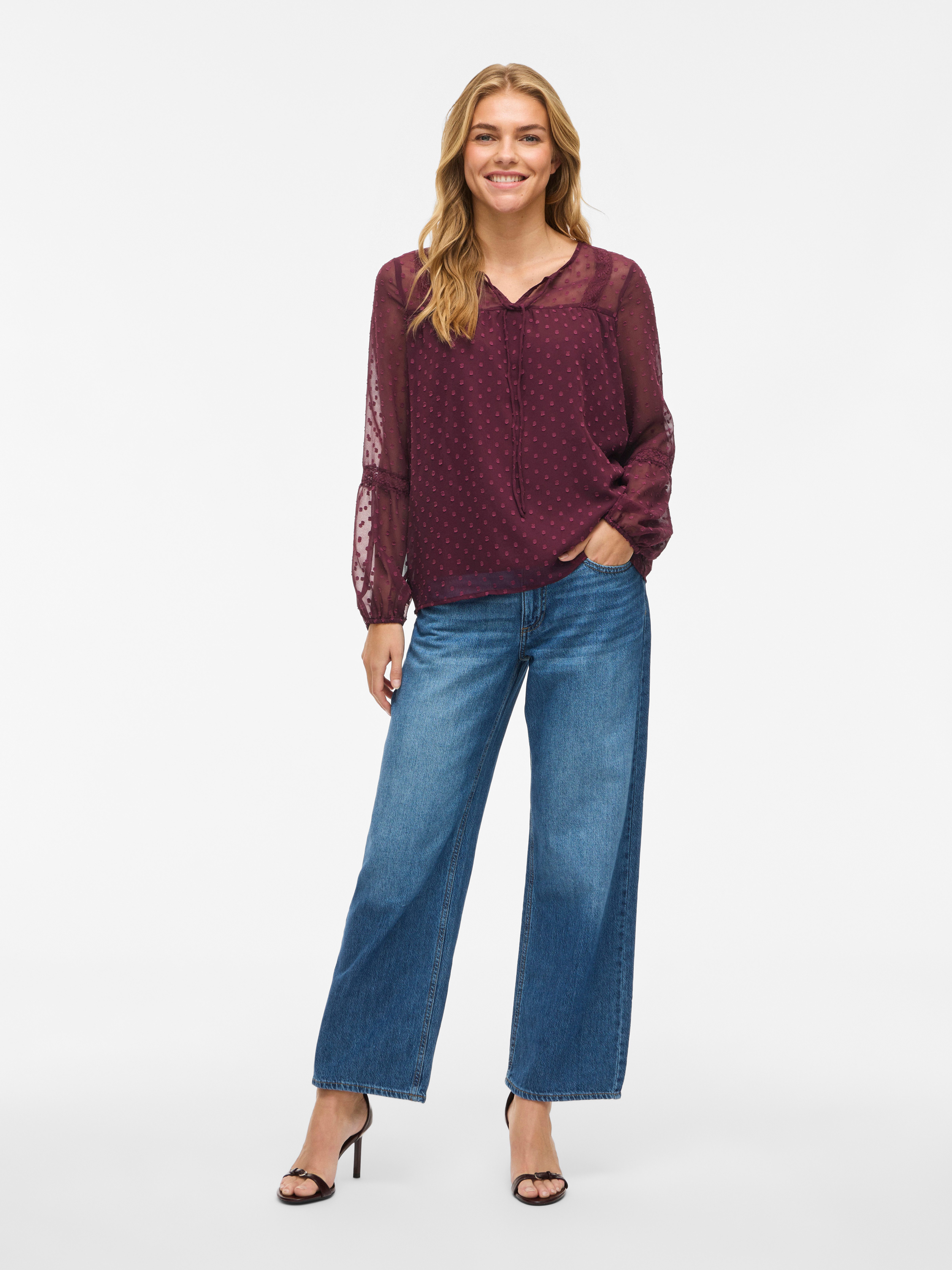 Vila Shirt VIEDEE L/S TOP - NOOS