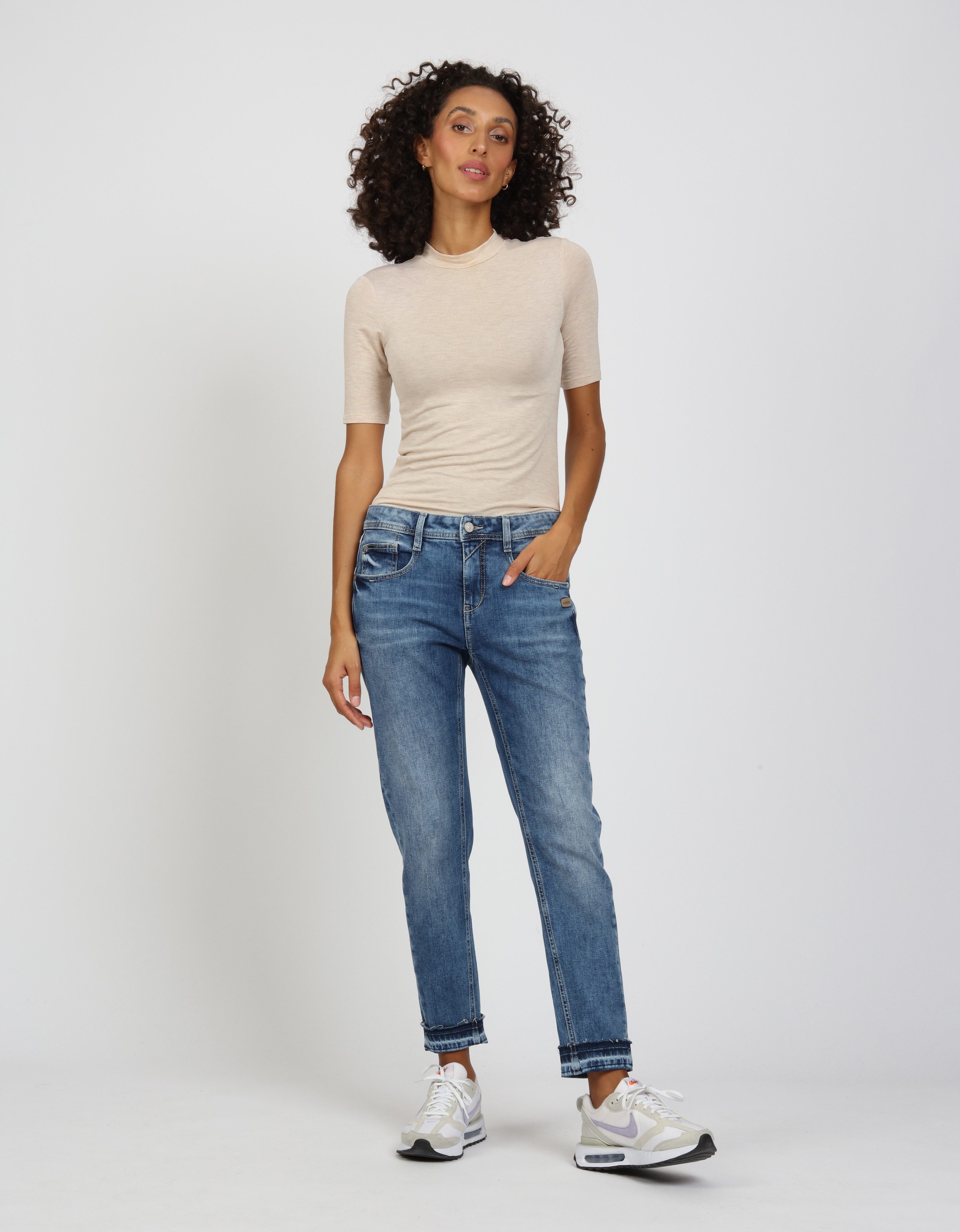 GANG Relax fit jeans 94AMELIE CROPPED in 5-pocket-stijl