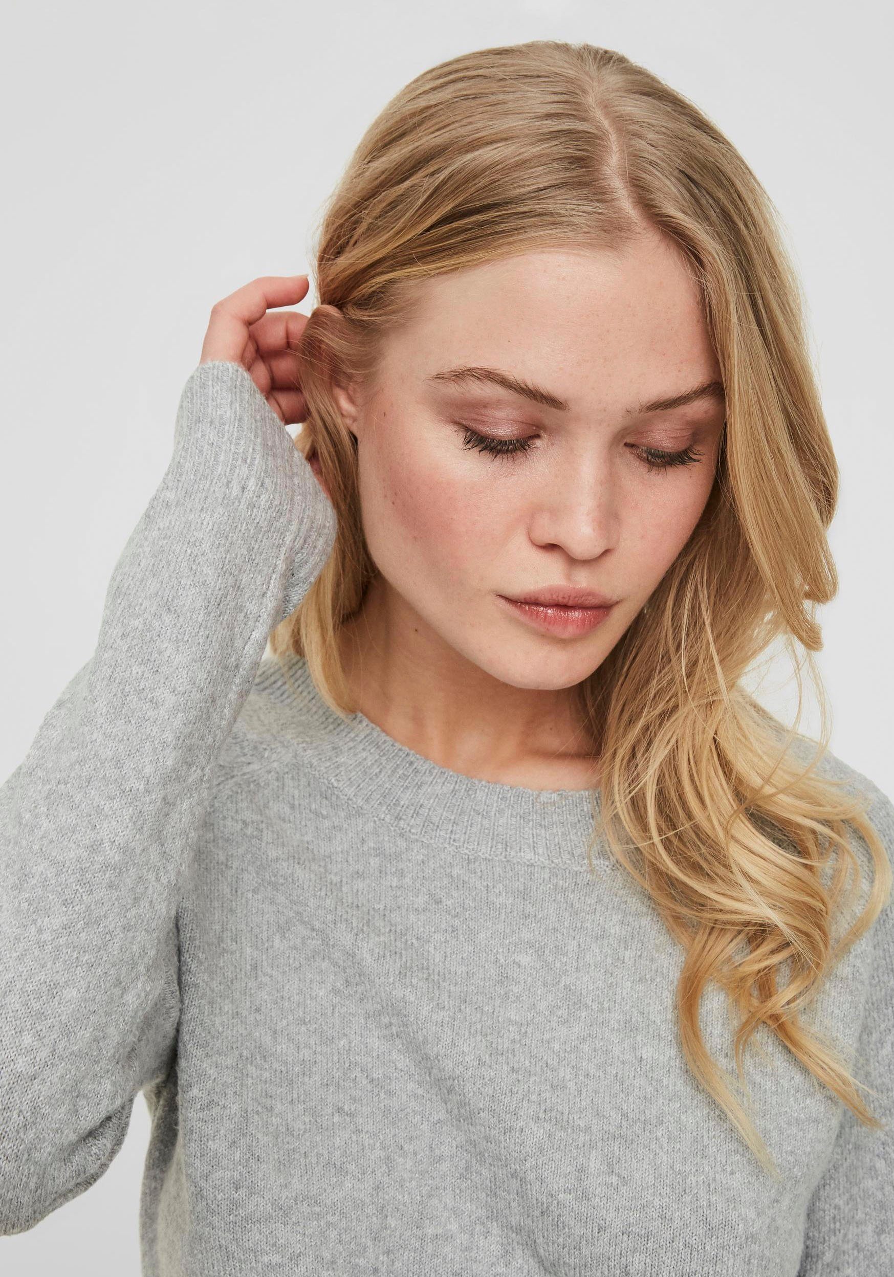 Vero Moda Trui met ronde hals VMDOFFY in gemêleerde look