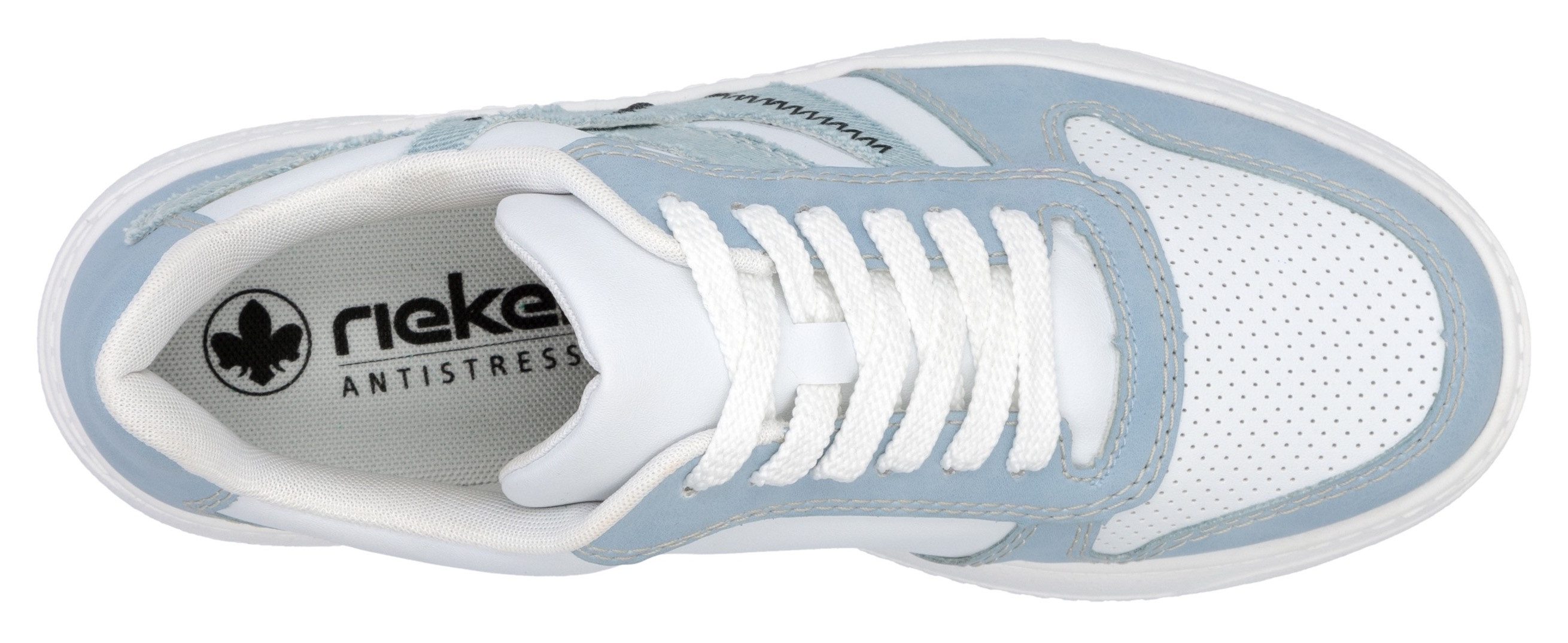 Rieker Plateausneakers , vrijetijdsschoen, halfschoen, veterschoen met gepolsterde schacht