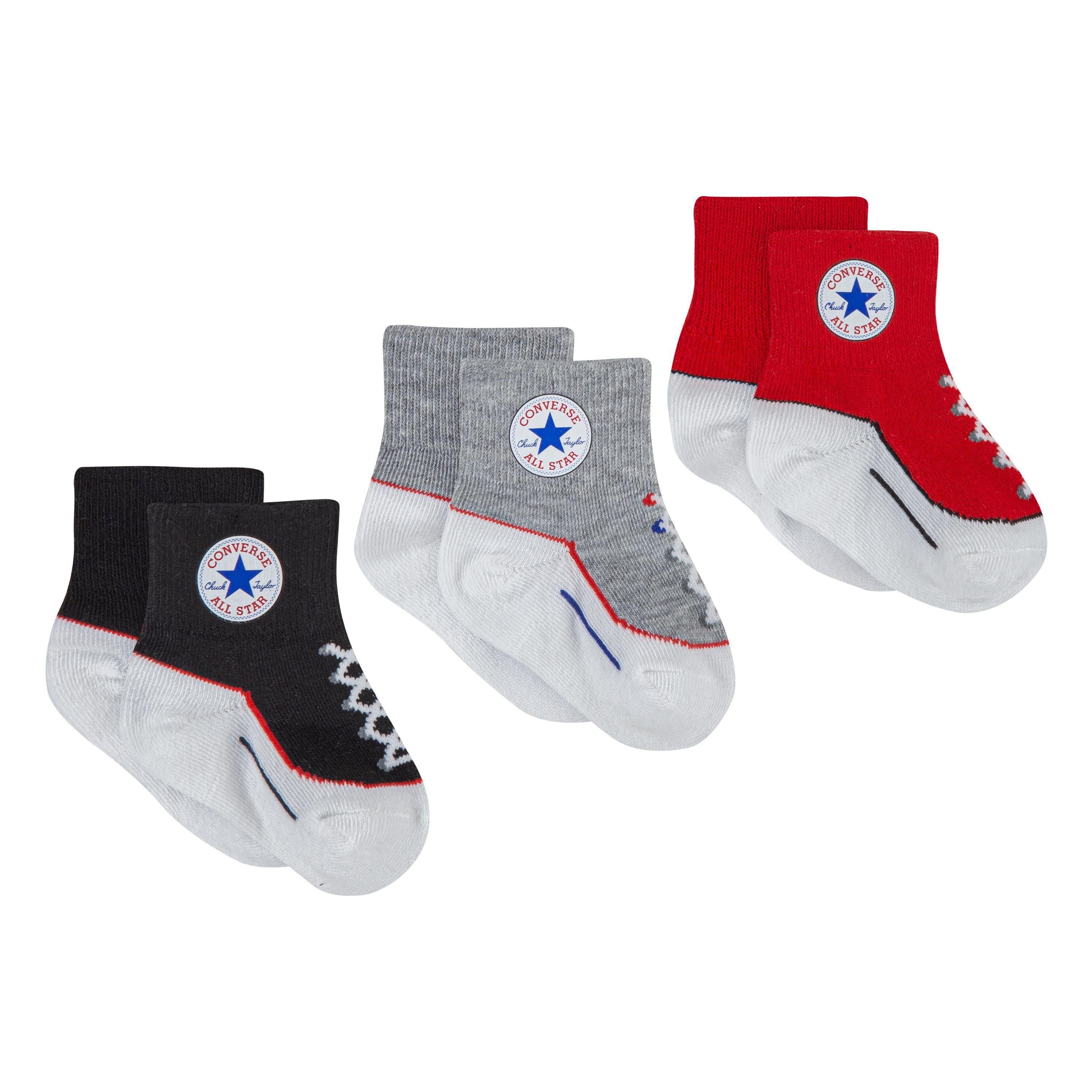 Converse Sportsokken CHN INFANT STRIATED QTR 3PK (3 paar)