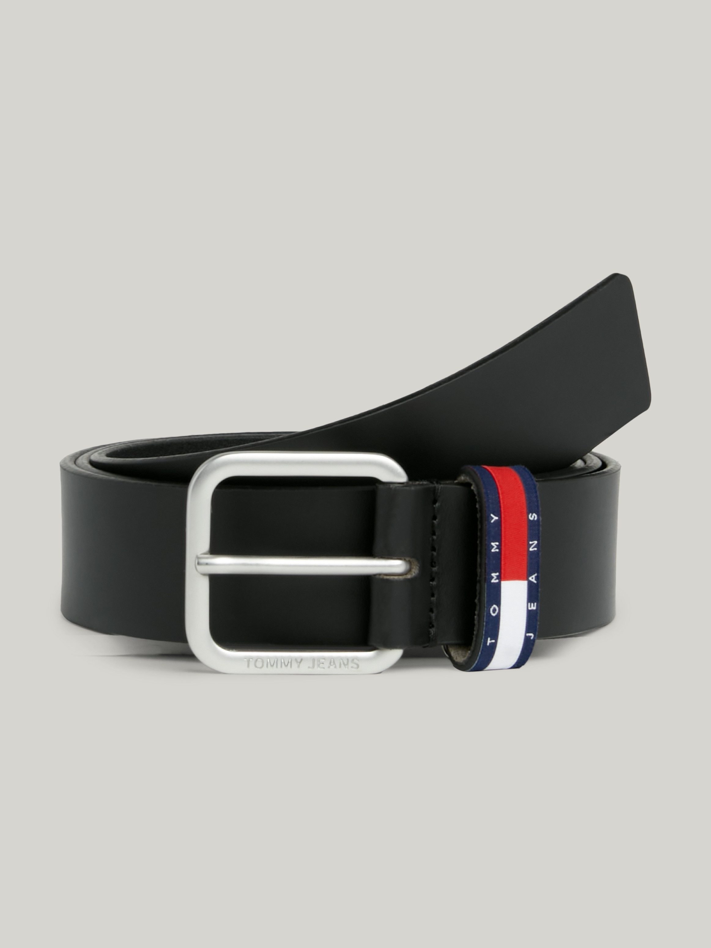 TOMMY JEANS Leren riem TJM RYAN 3.5 Lus met -badge