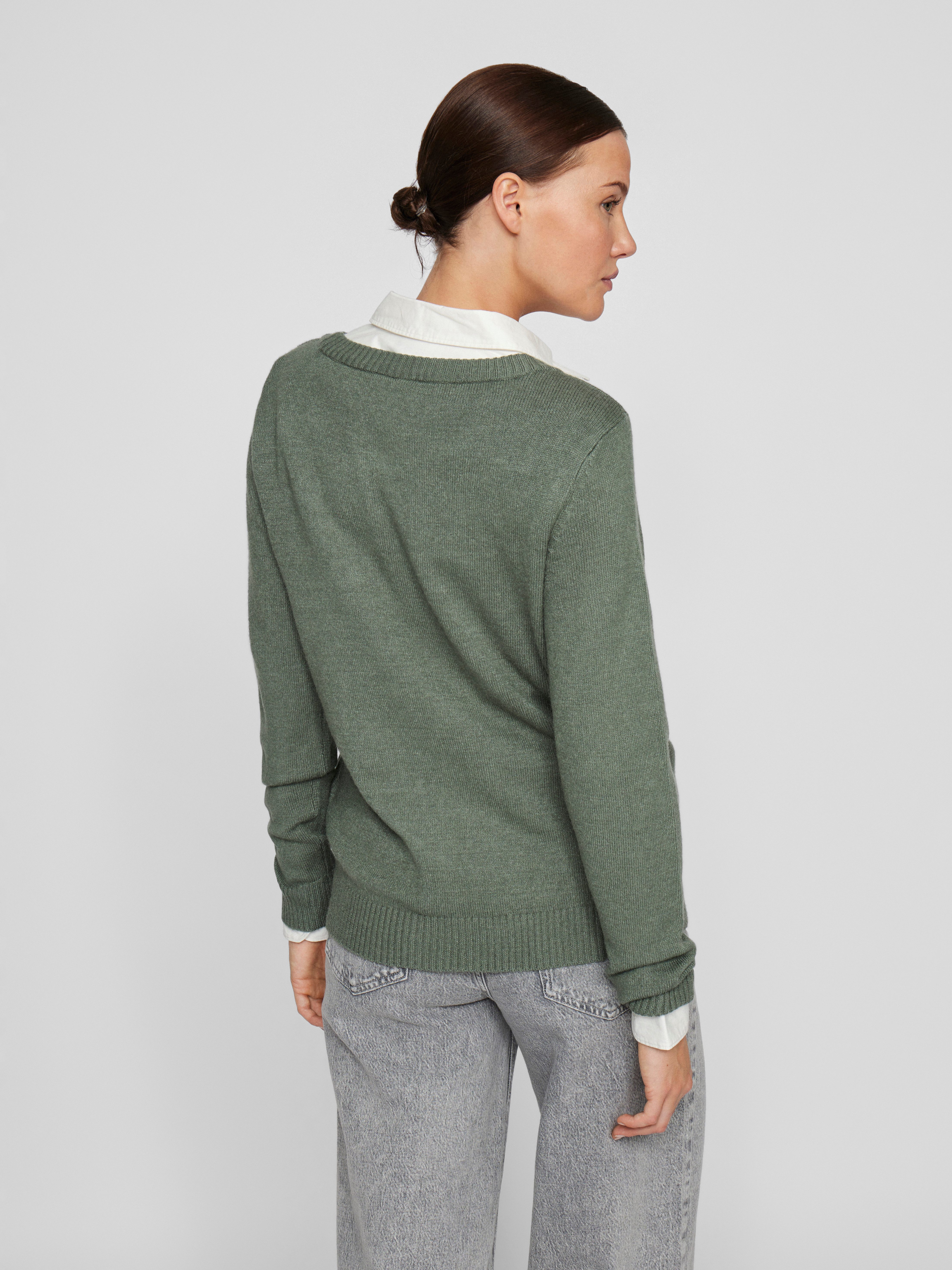 Vila Trui met ronde hals VIRIL O-NECK L/S KNIT TOP - NOOS