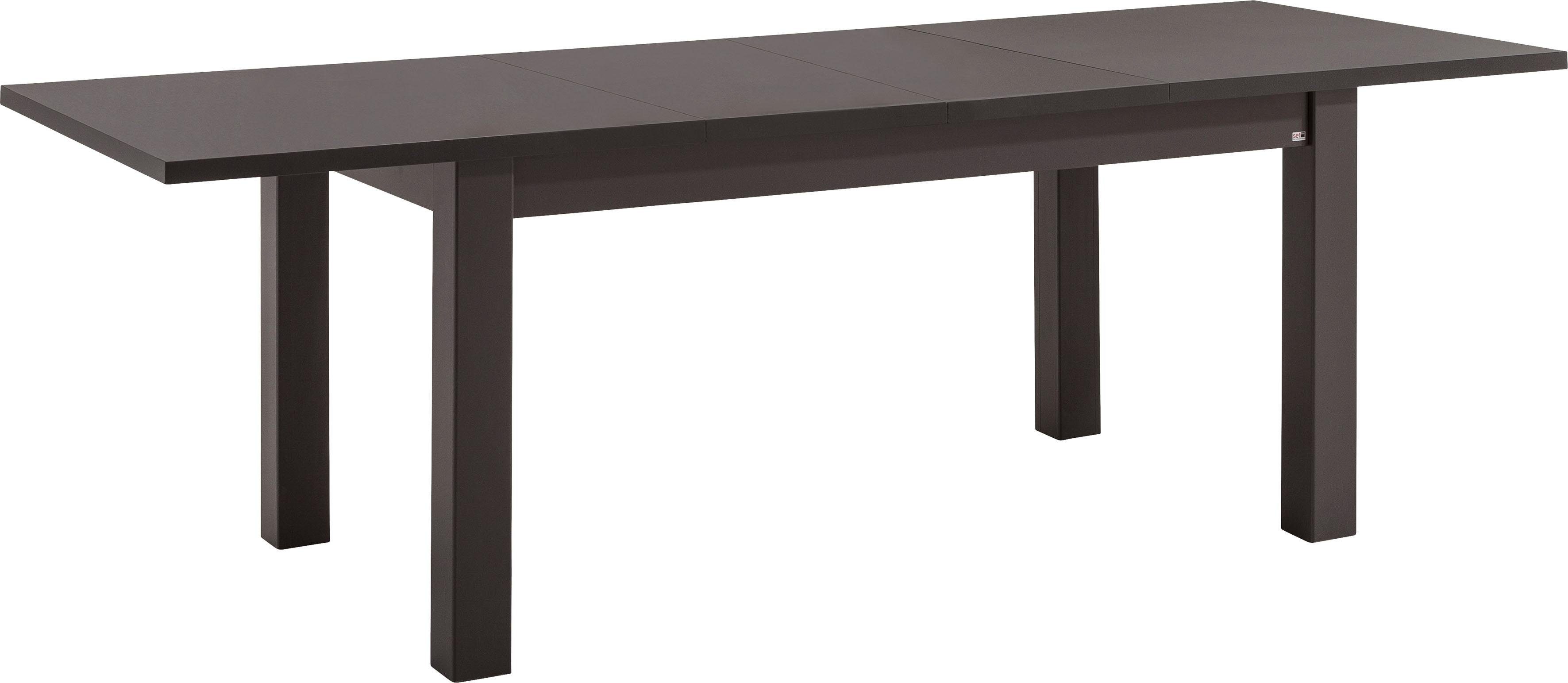 set one by Musterring Eettafel Tacoma Type 268 met synchroon uittreksysteem, breedte 160 cm eettafels zwart