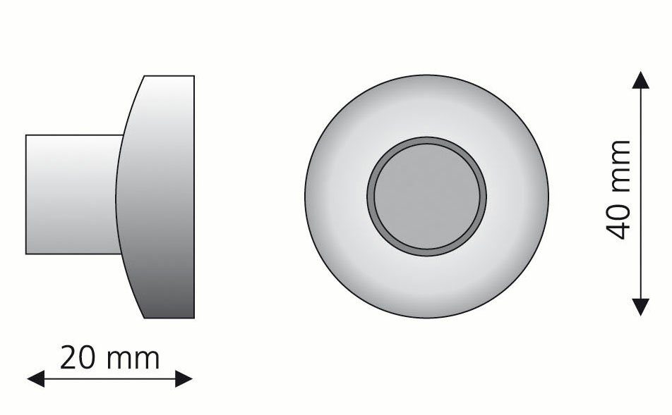 Liedeco Gordijnroedehouder Wandsteun, wandhouder voor gordijnroedes 16 mm "Esperanca" (1 stuk)