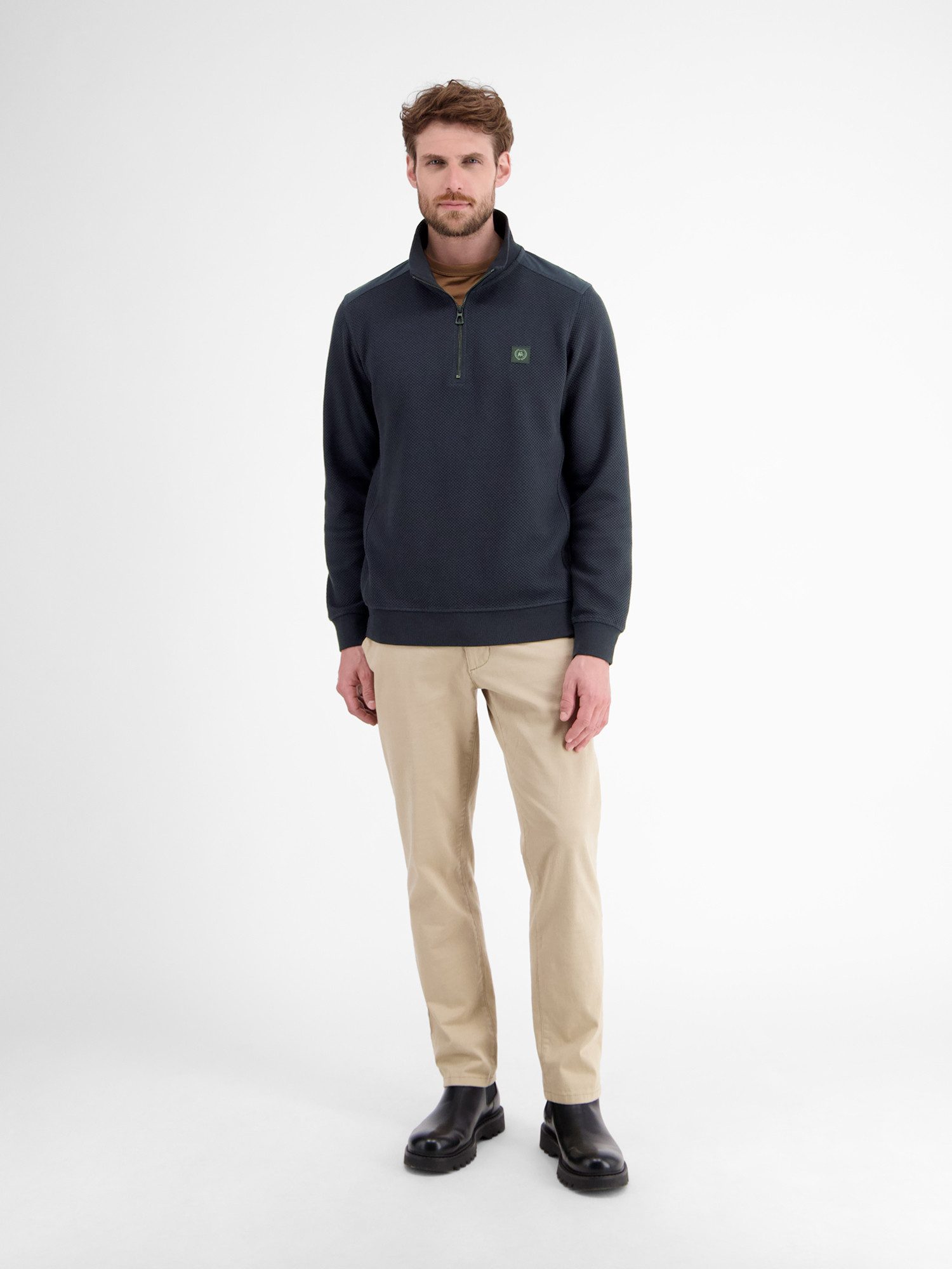 Lerros Sweatshirt LERROS Heren troyer in sportieve structuur