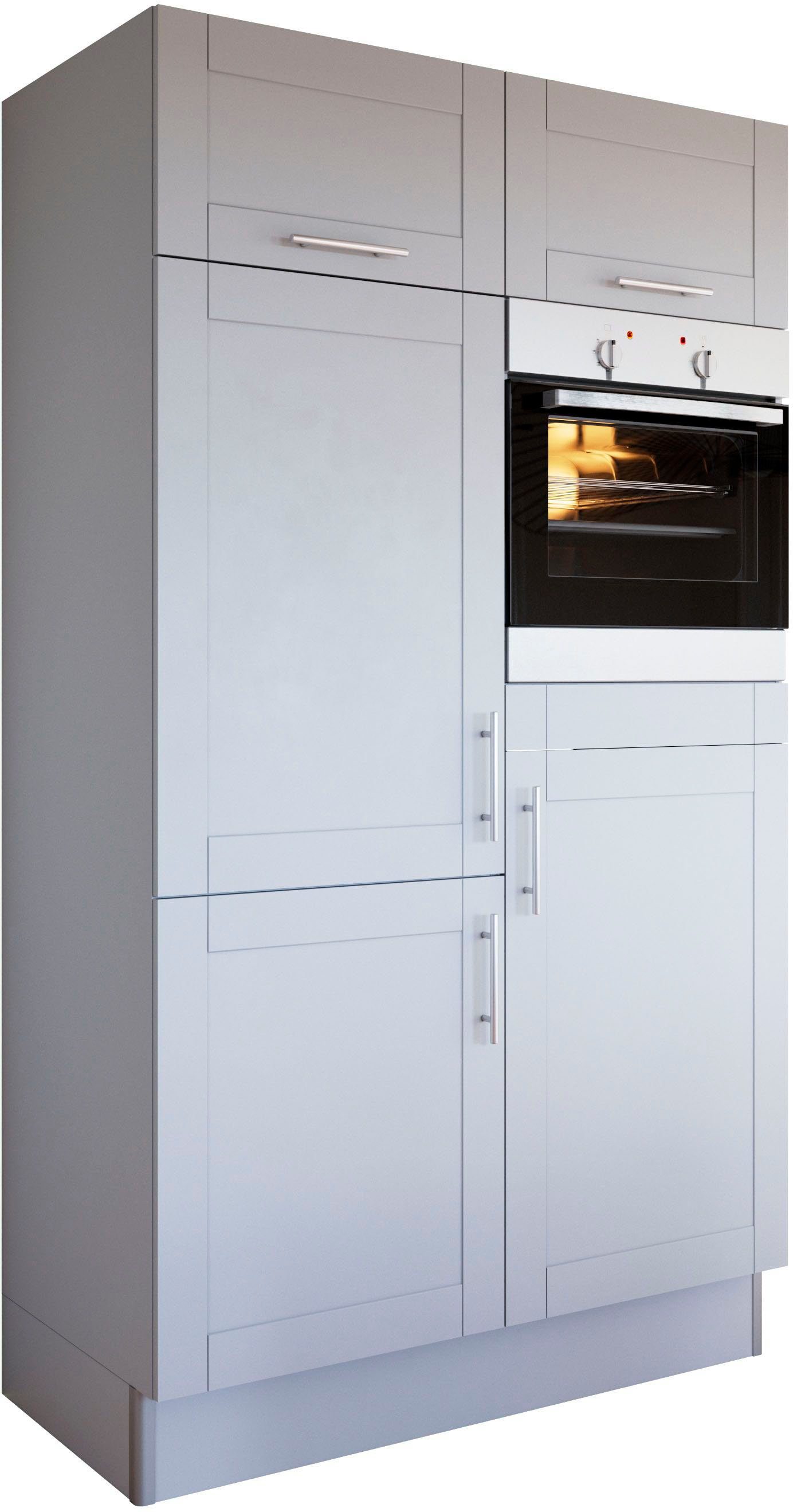 Kochstation Keuken KS-Ahus, Bak-/Koelmodule Breedte 120 cm, naar keuze met elektrische apparaten, softclose functie, MDF fronten