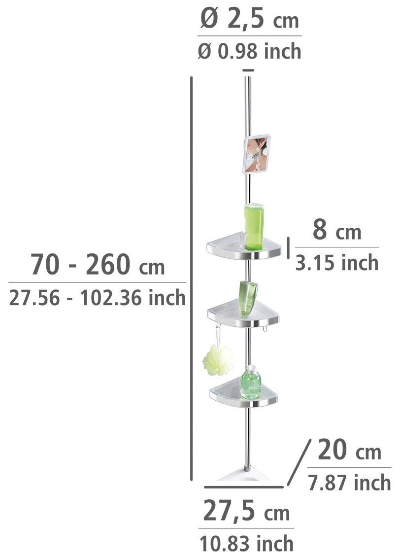WENKO Telescooprek Premium 3 plateaus, 1 spiegel