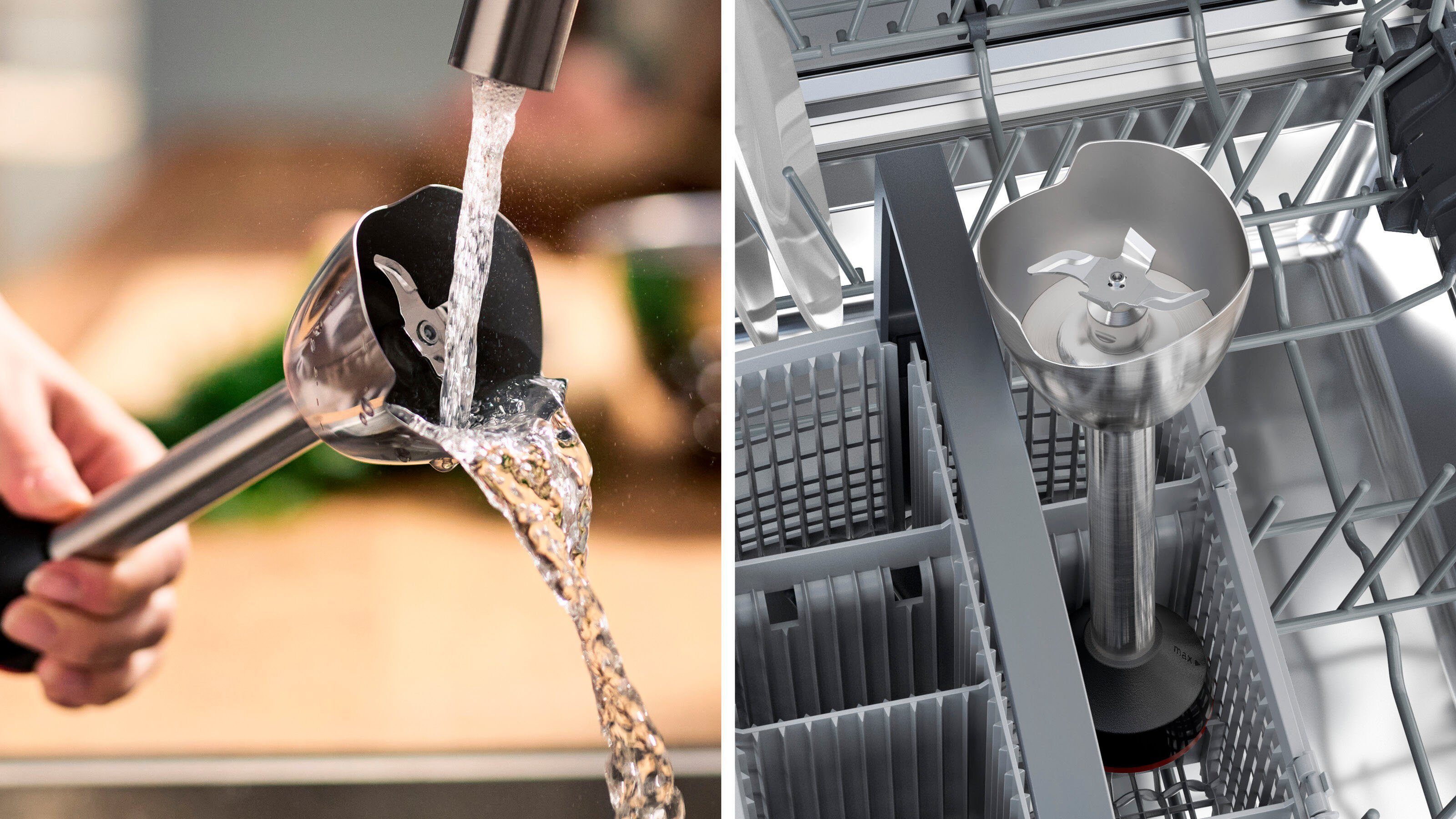 BOSCH Staafmixer ErgoMaster Serie 4 MSM4B620, 4 messen, hakker, beker, zwart Mixstaaf RVS, grote bedieningshendel, keramische koppeling, gemaakt in Europa