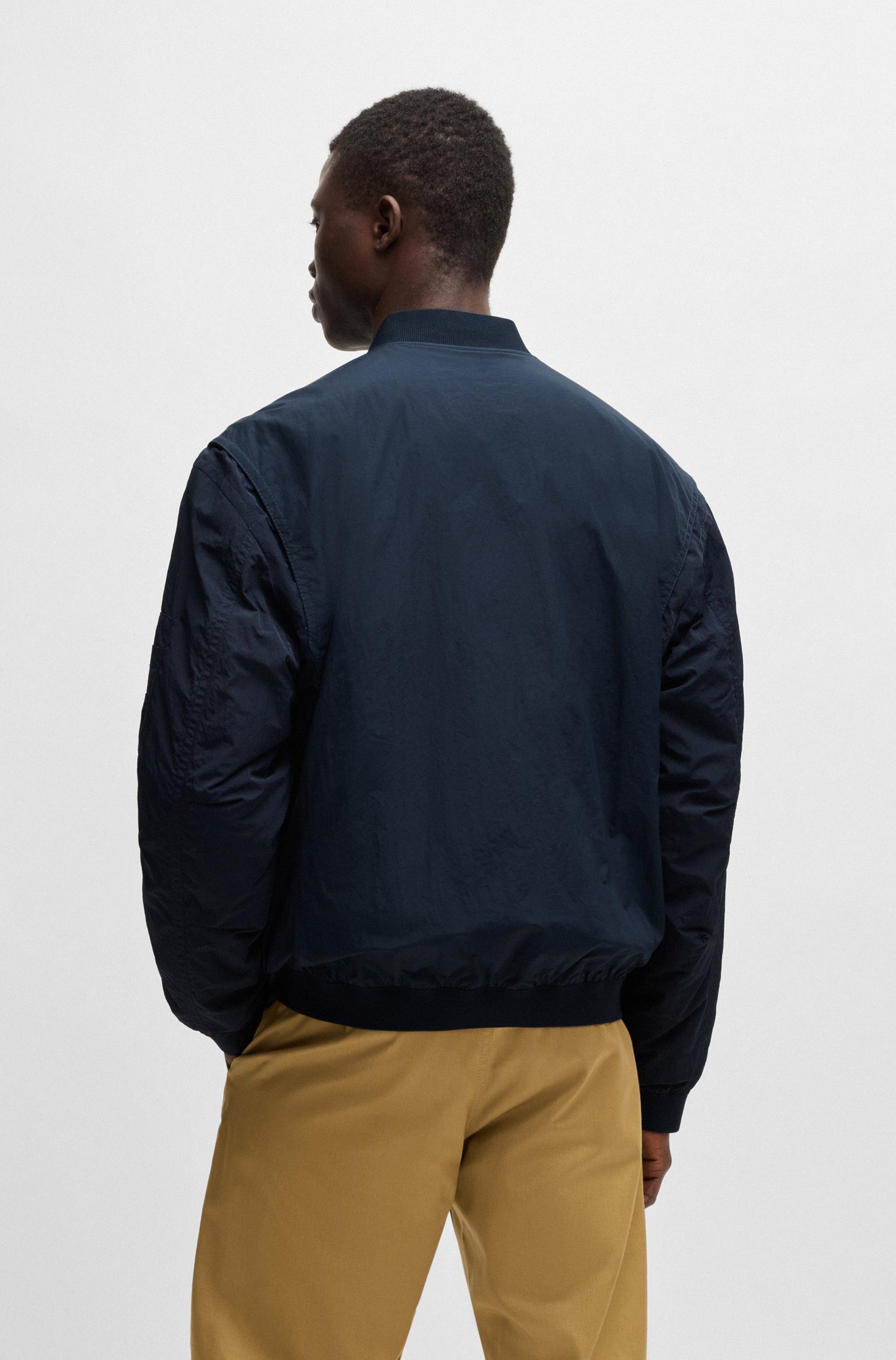 Boss Orange Blouson Olmec met platgebreide kraag