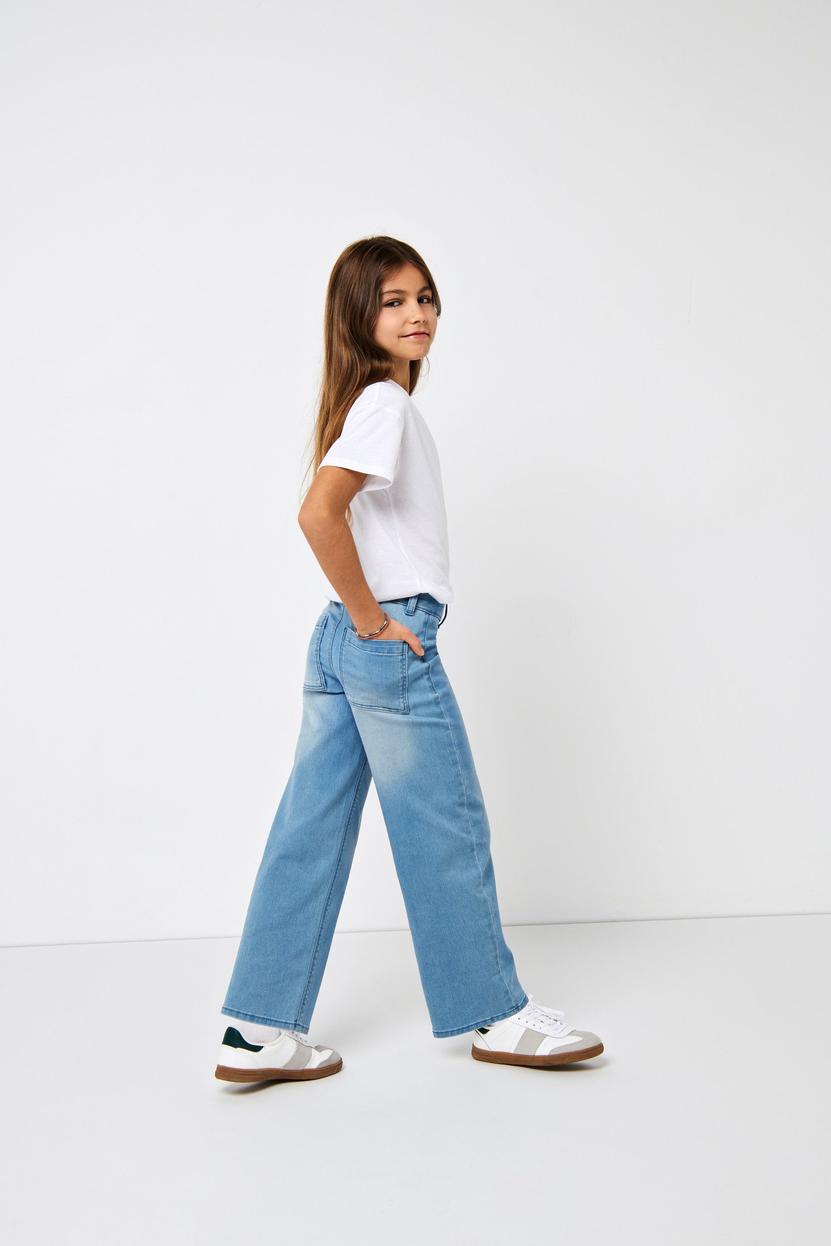 KIDS ONLY Wijde jeans KOGSYLVIE CLEAN WIDE LEG LB DNM PIM NOOS