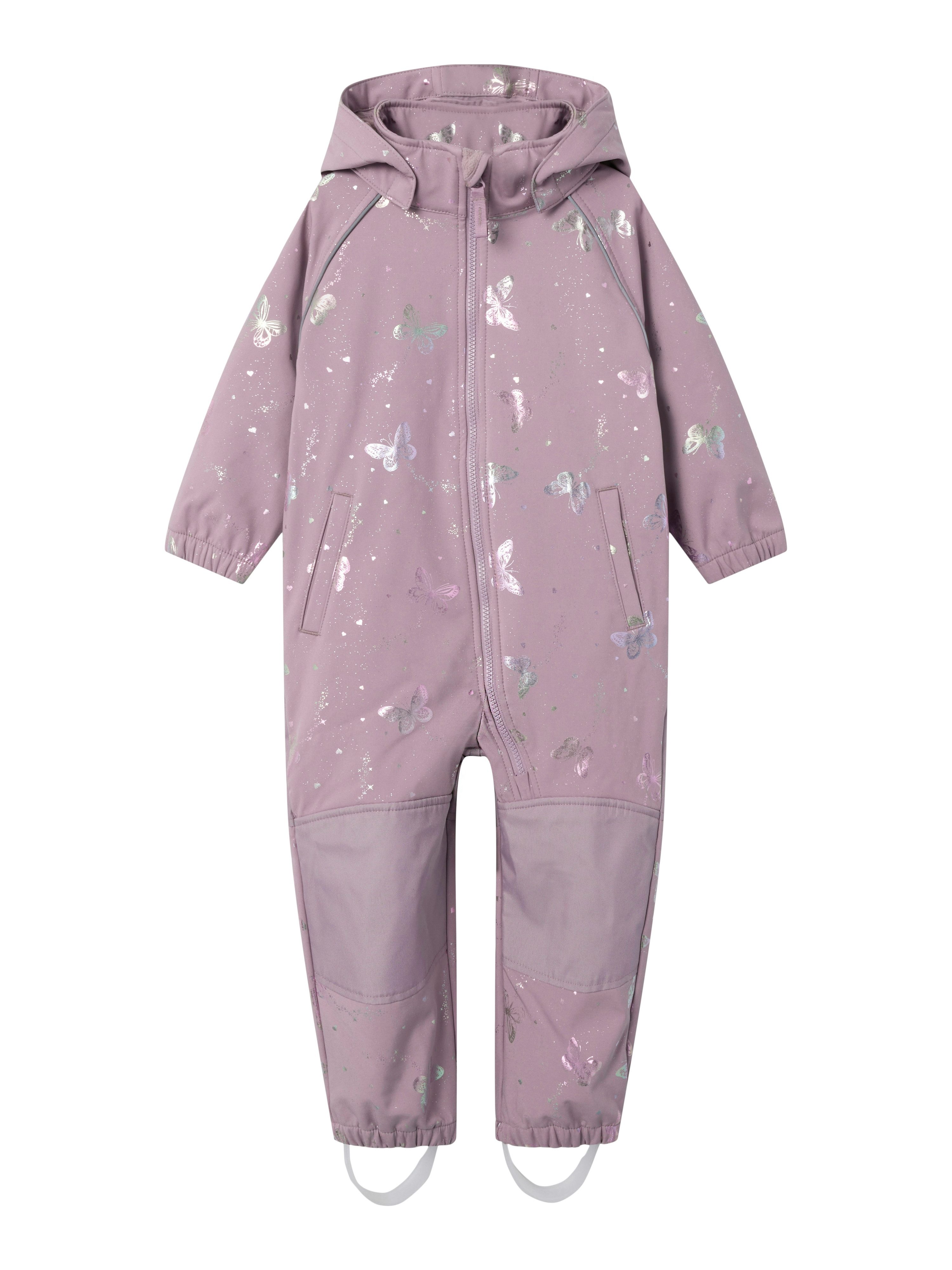 Name It Jumpsuit NMFALFA08 SOFTSHELL SUIT FOIL 1FO NOOS meisjes jumpsuits maat 92 paars