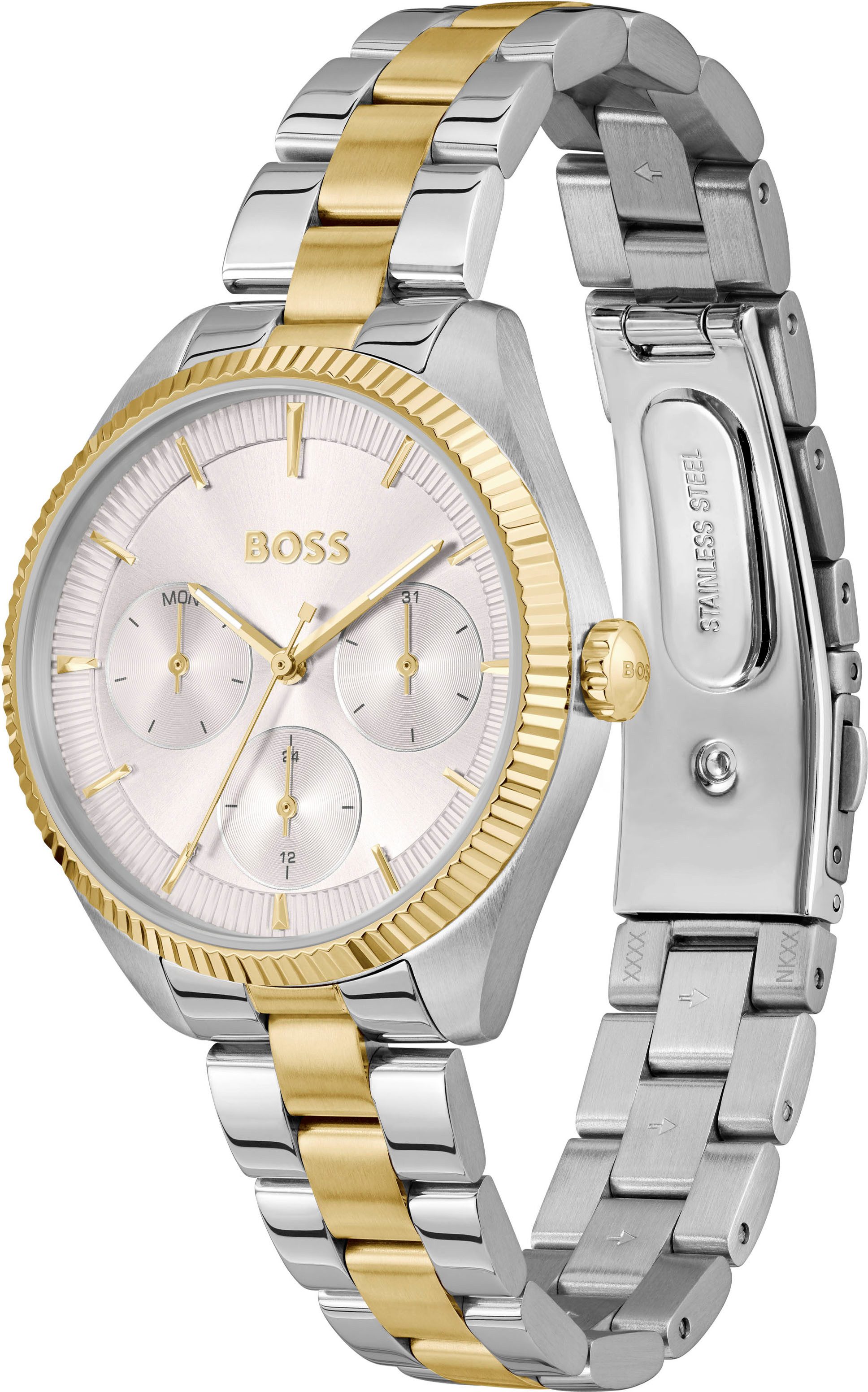 Boss Multifunctioneel horloge SAGE SPORT Quartzhorloge, horloge, damenuur, roestvrijstalen band, analoog