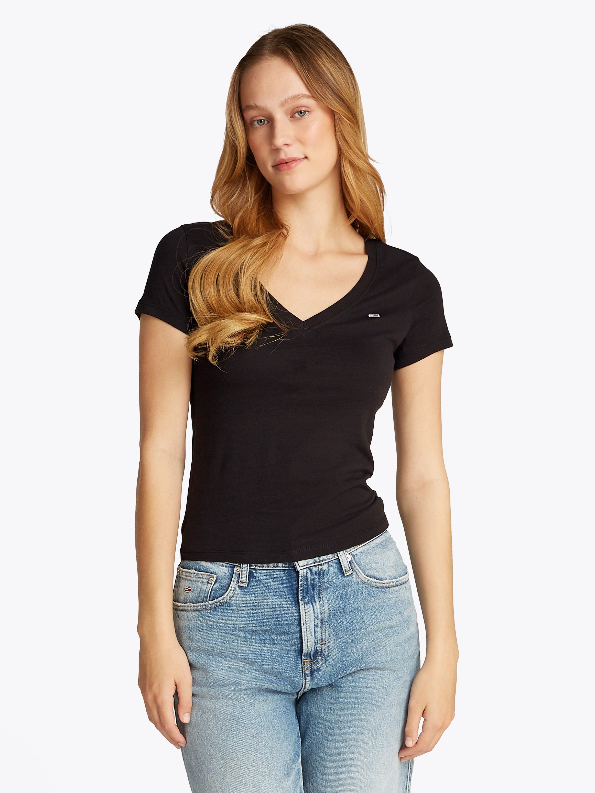 TOMMY JEANS T-shirt TJW SLIM V-NECK TEE